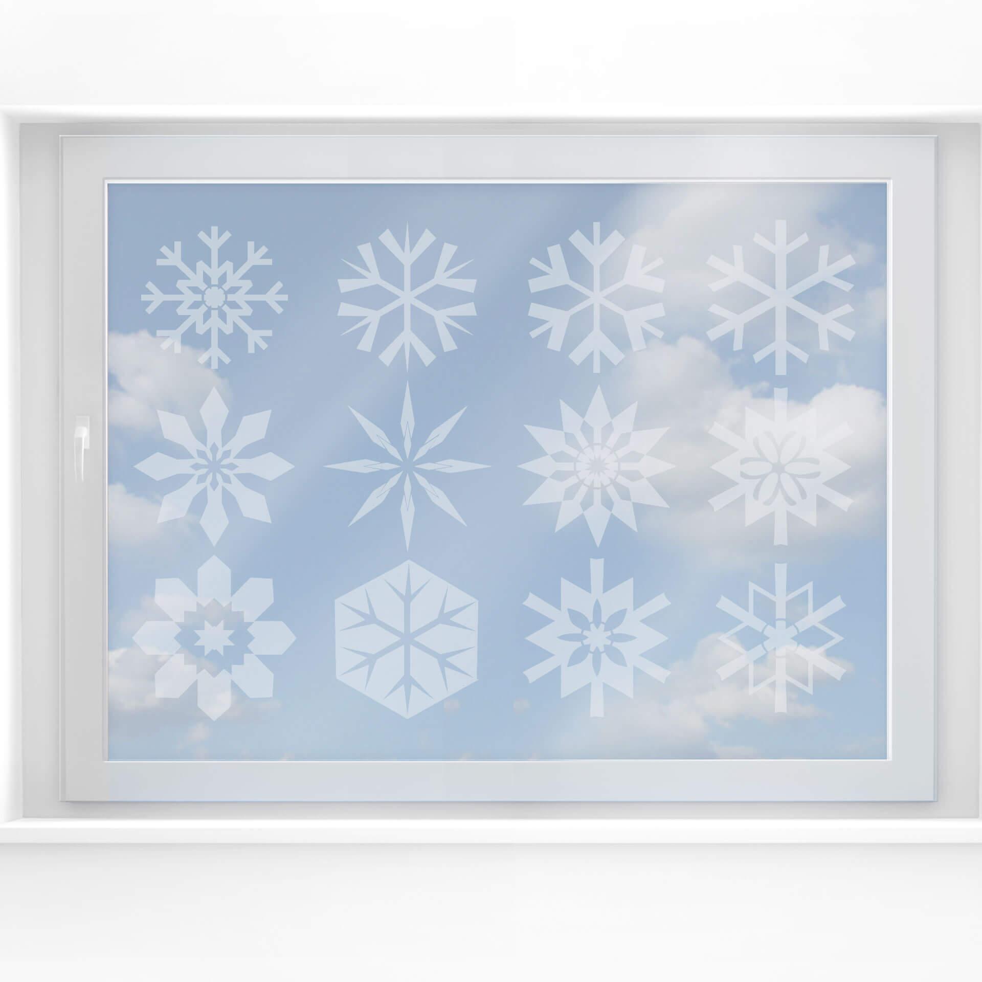 Effet Verre Dépoli : Flocons de Neige