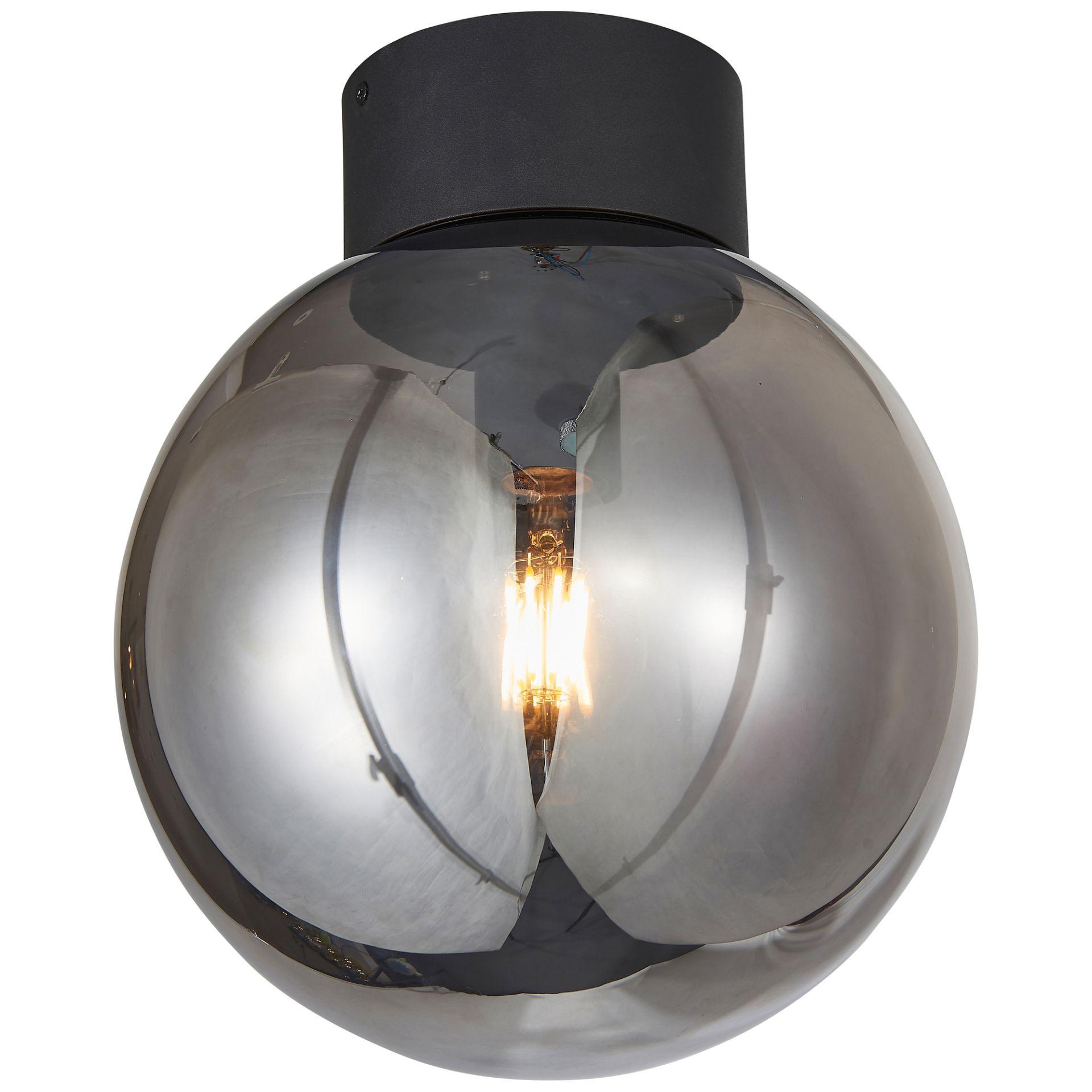 Deckenleuchte Anna, grau, 29,5 x 25 cm, Glas Deckenleuchte