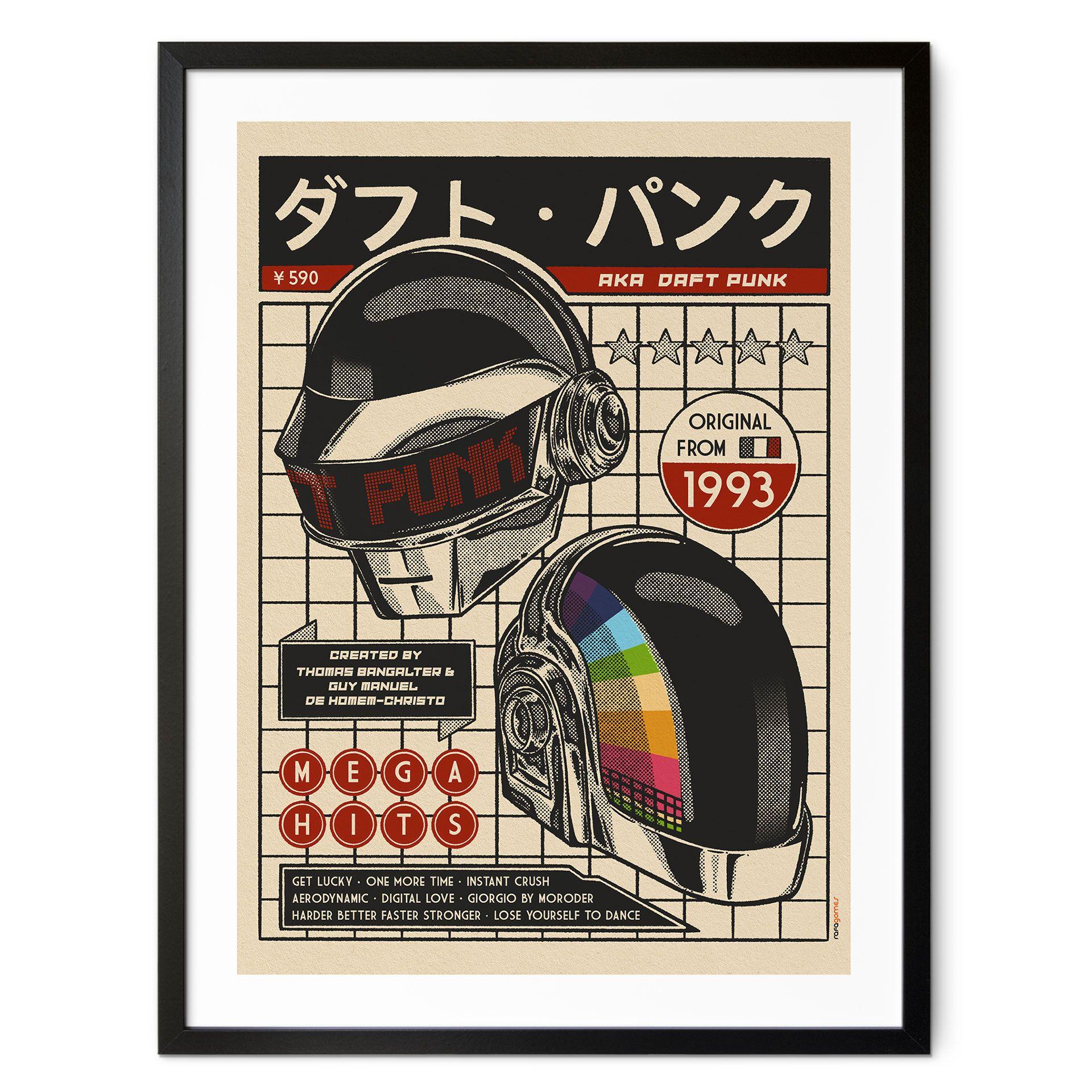 Póster pop art inspirado en Daft Punk - Gomes