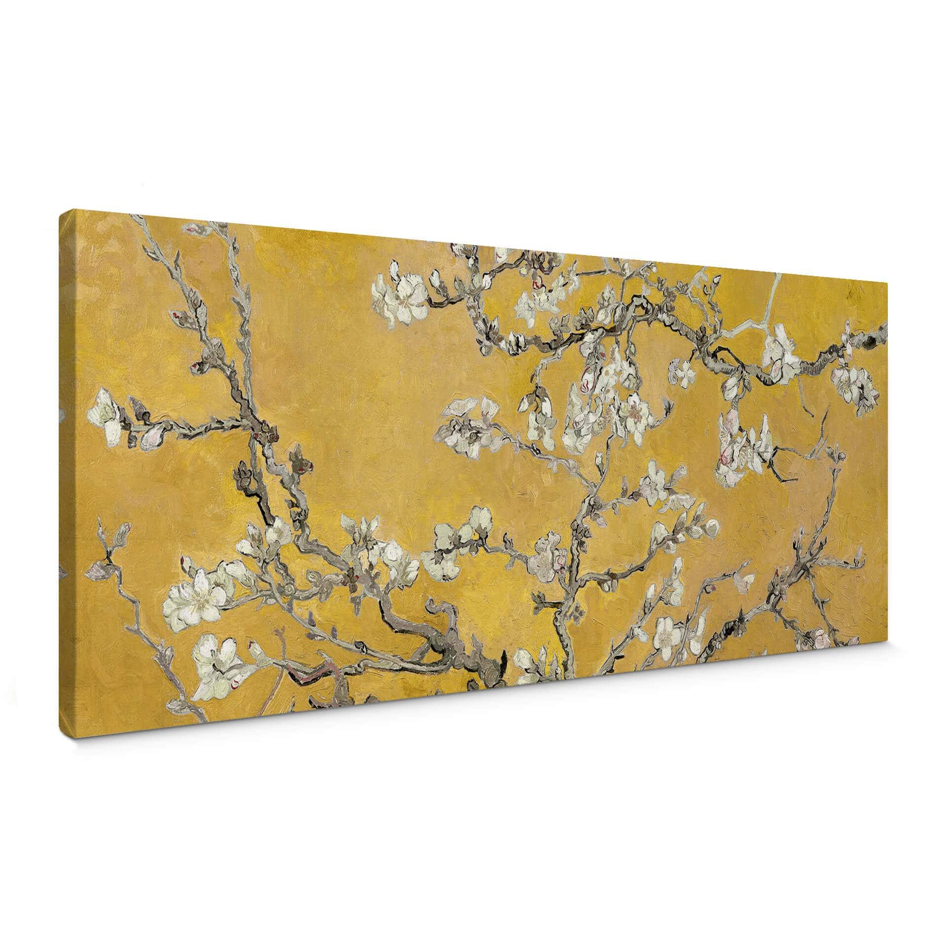 Lienzo van Gogh - Almendro en Flor Ocre - Panorama