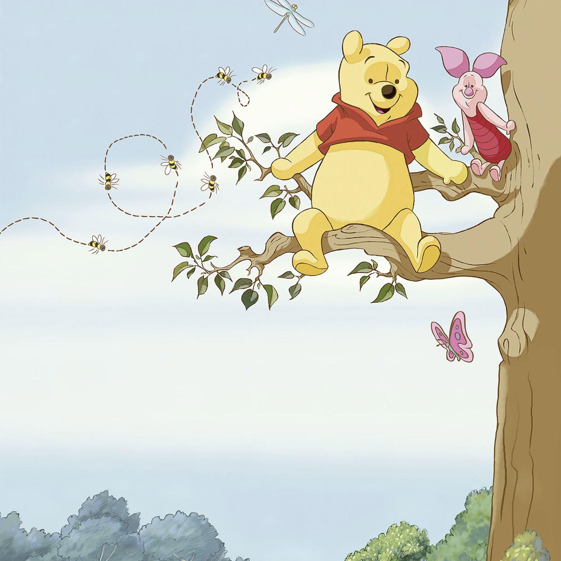 Papirtapet - Winnie the Pooh træ - 184 x 254 cm