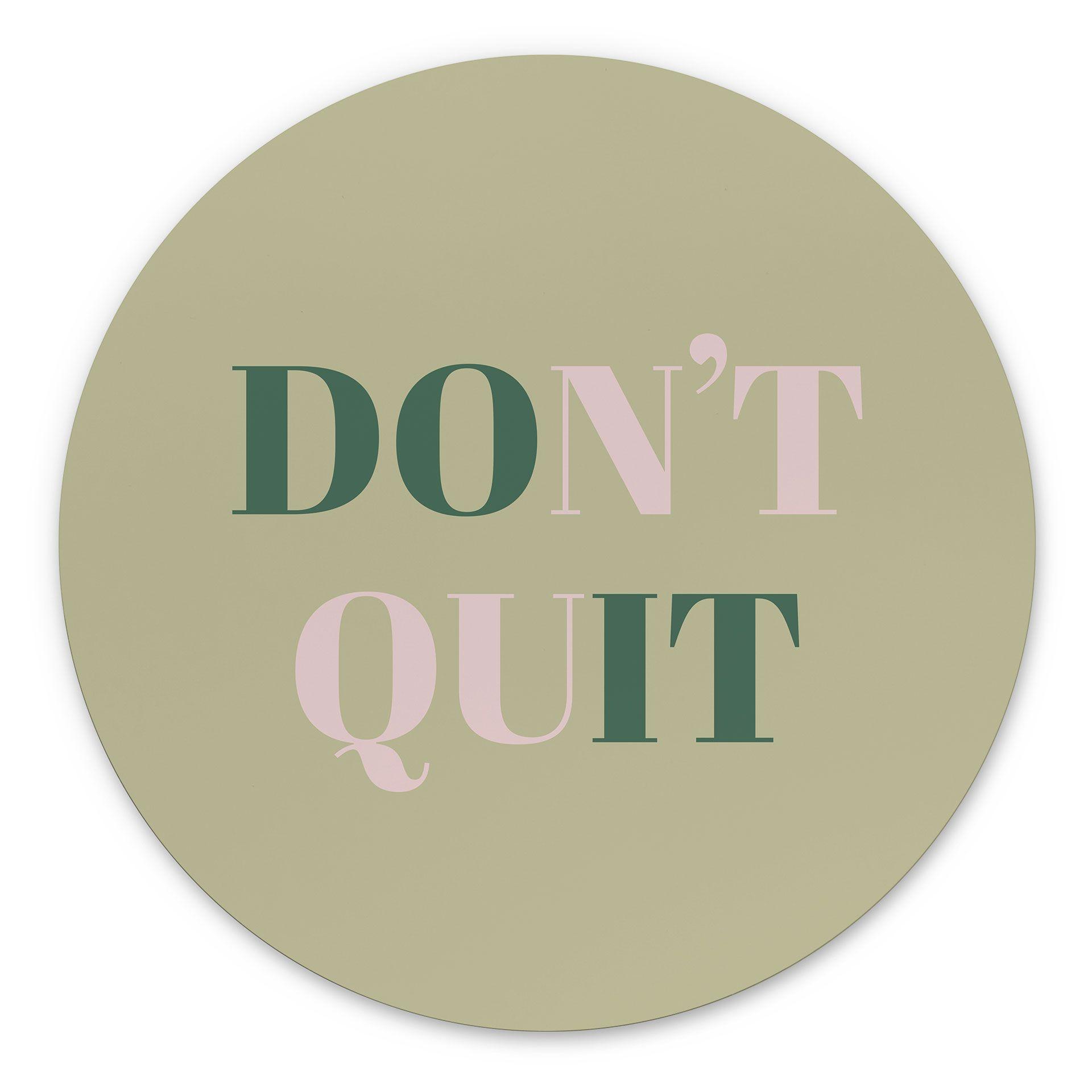 Dibond vægdekoration Don't Quit Do it – print på aluminium (Alu-Dibond)