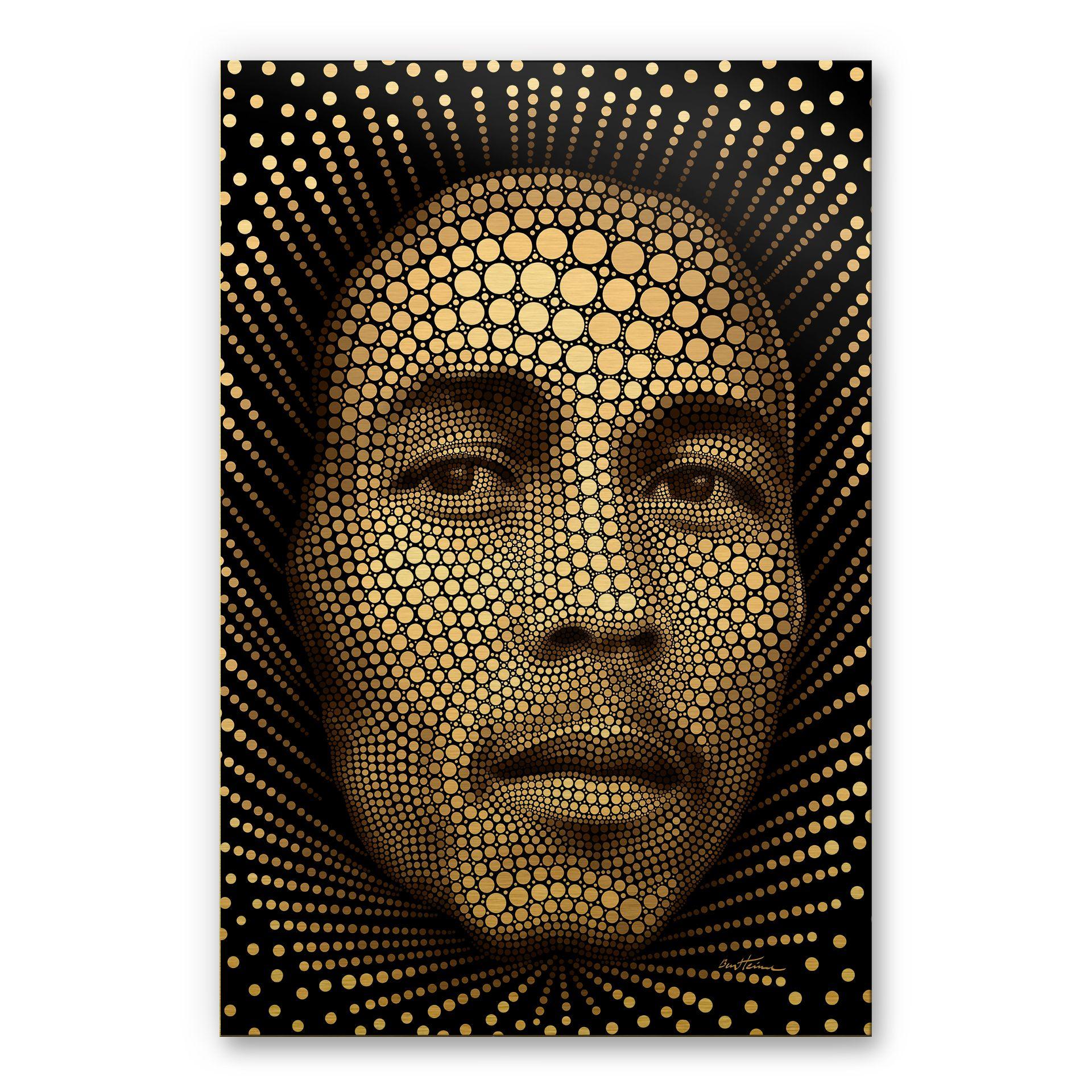 Alu-Dibond Goudeffect - Heine - Bob Marley