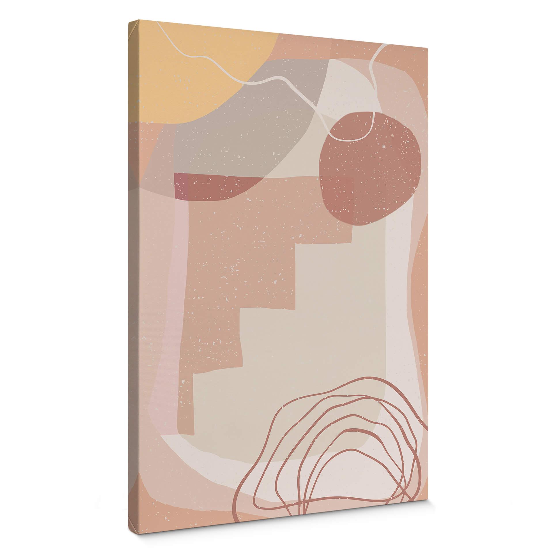Cuadro sobre lienzo Demir - Geometría en tonos tierra