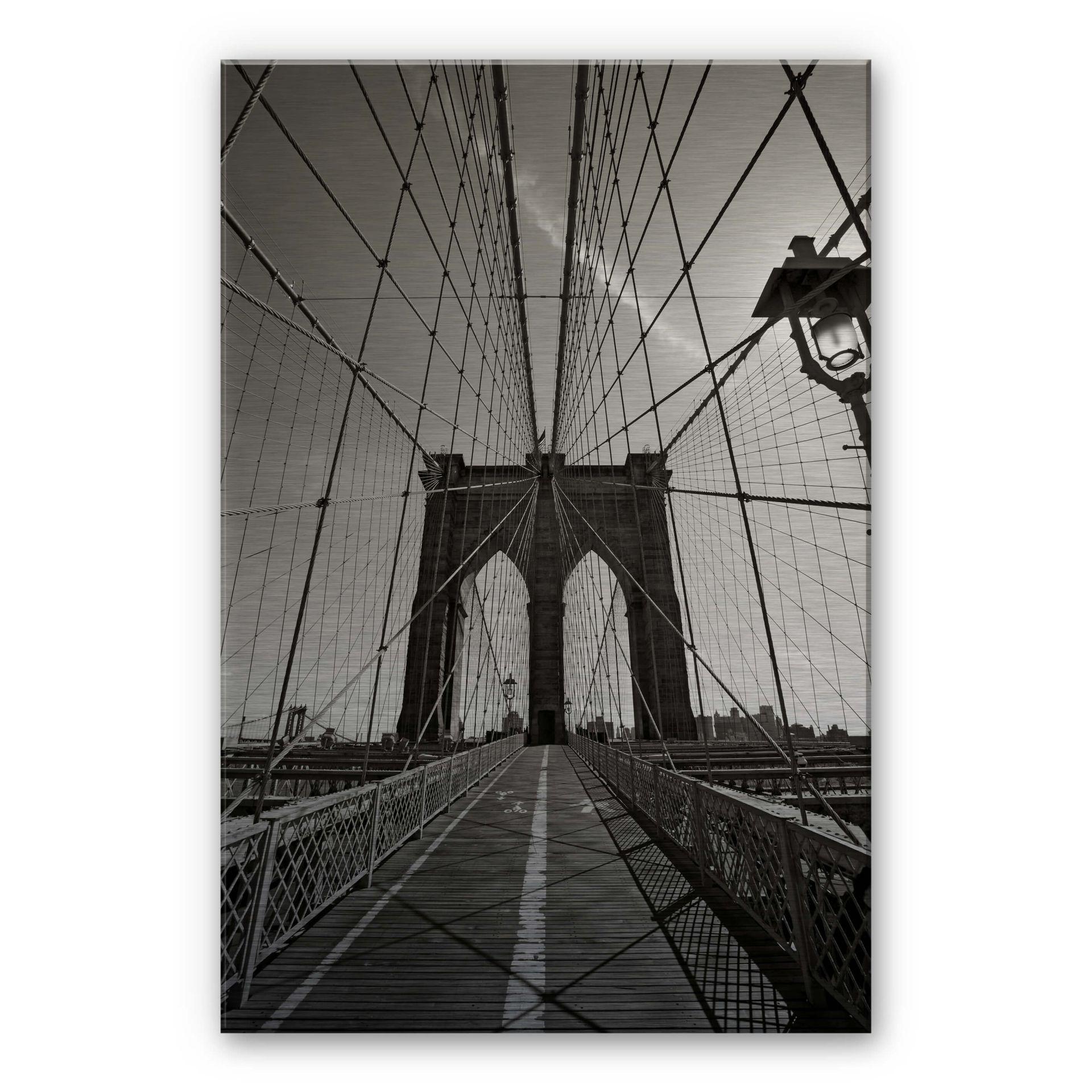 Brooklyn bro perspektiv – print på aluminium (Alu-Dibond)