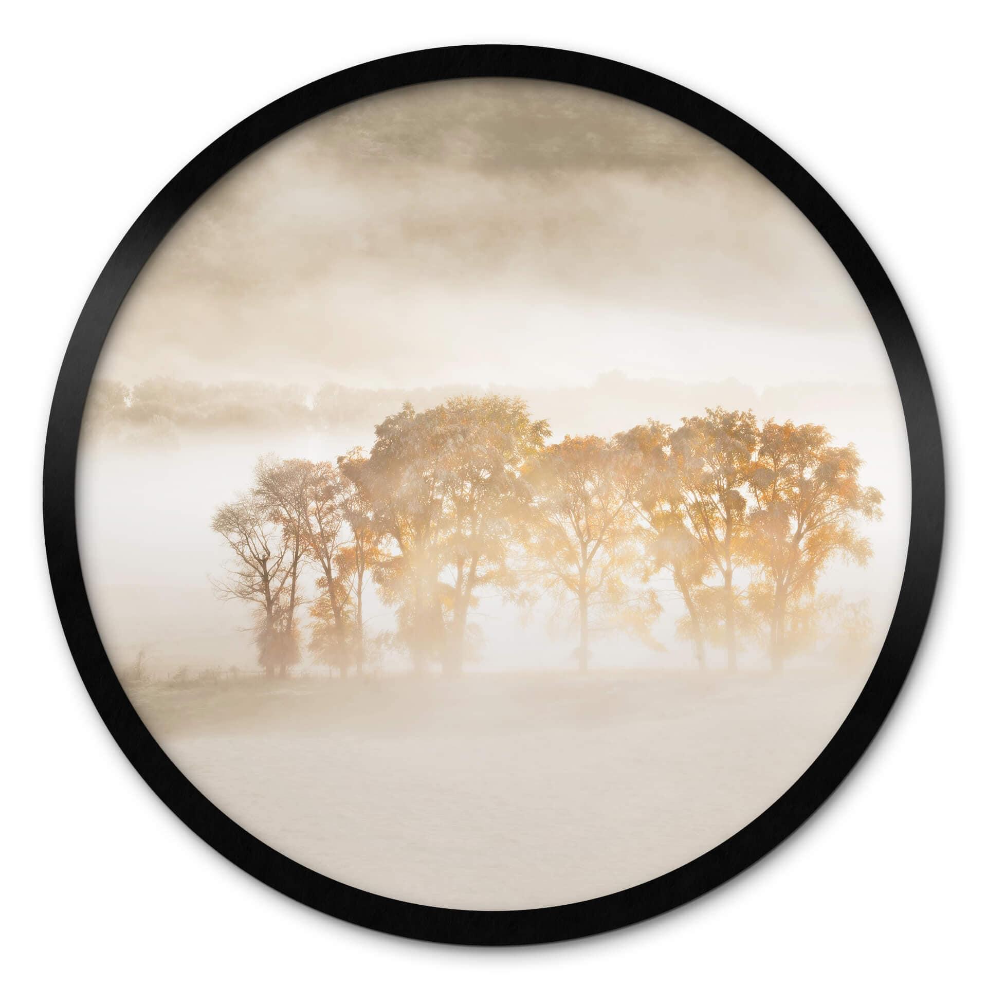 Póster Abanico - Tormenta de arena en las Montañas Rocosas - Redondo