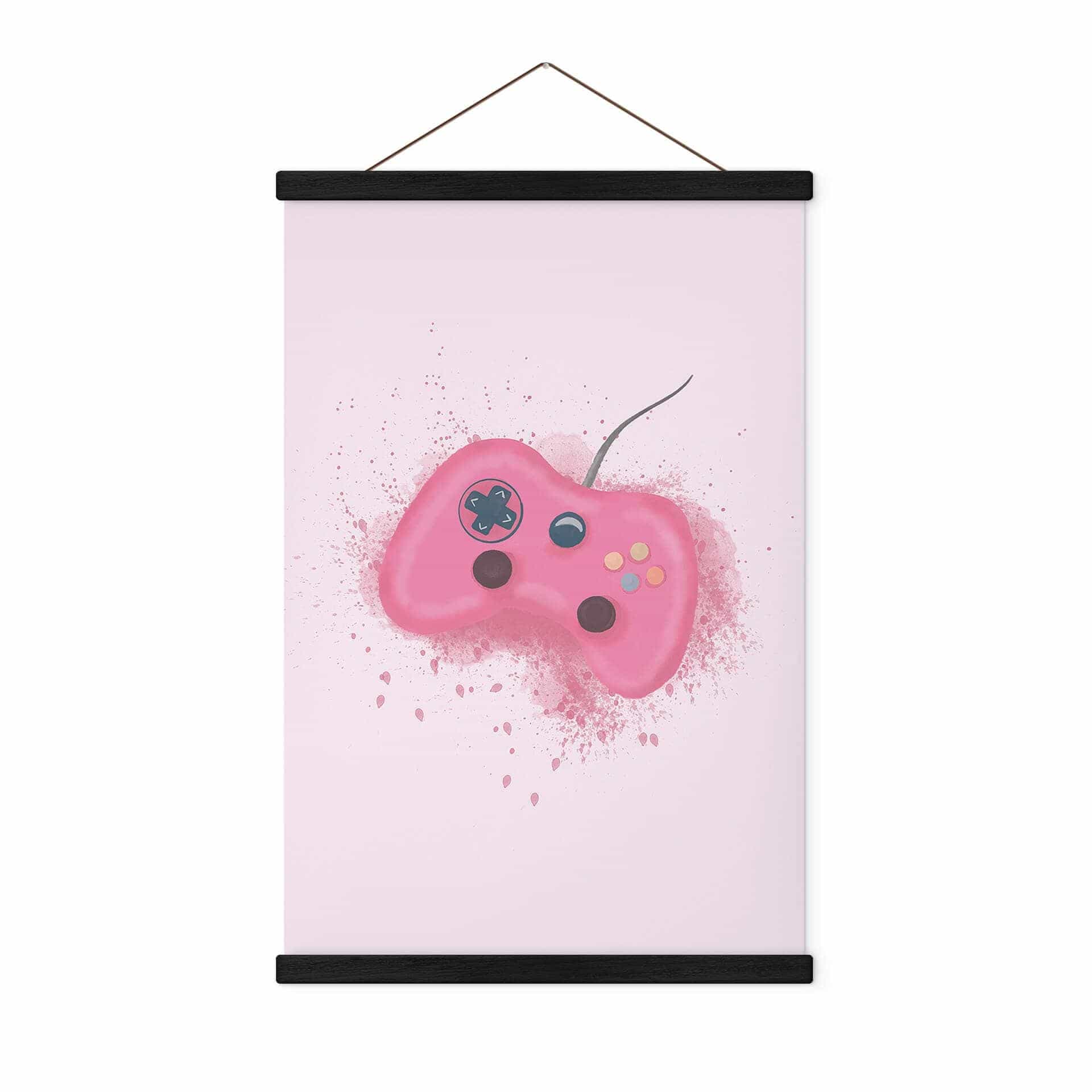 Tekstil plakat Eleonora - Pink Gaming Controller