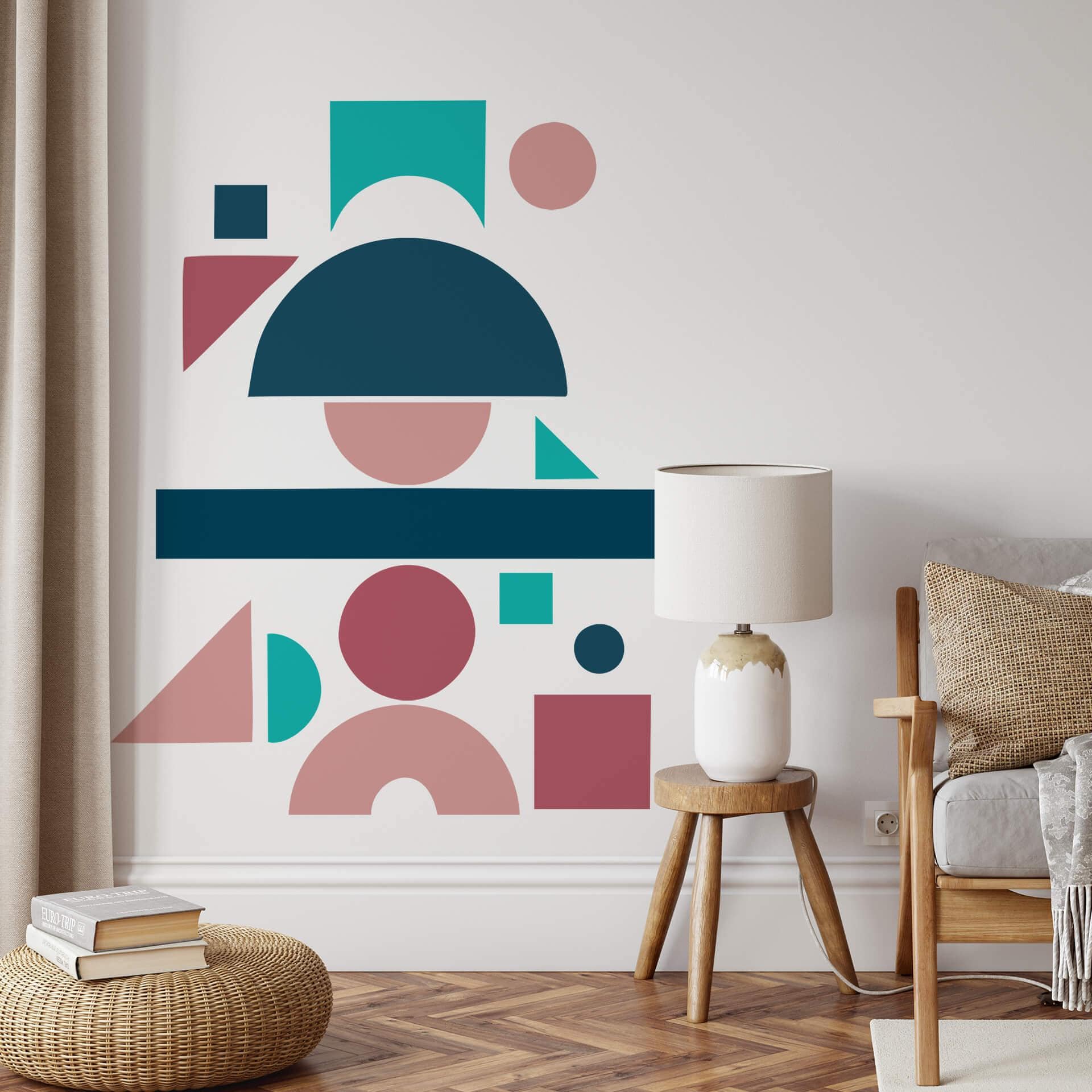 Sticker mural Composition géométrique (15 éléments)