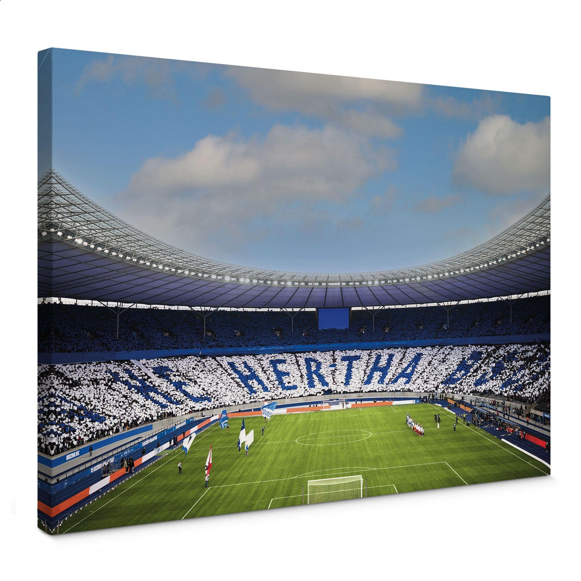 Lienzo Hertha BSC - Hertha Choreo en la Curva Este