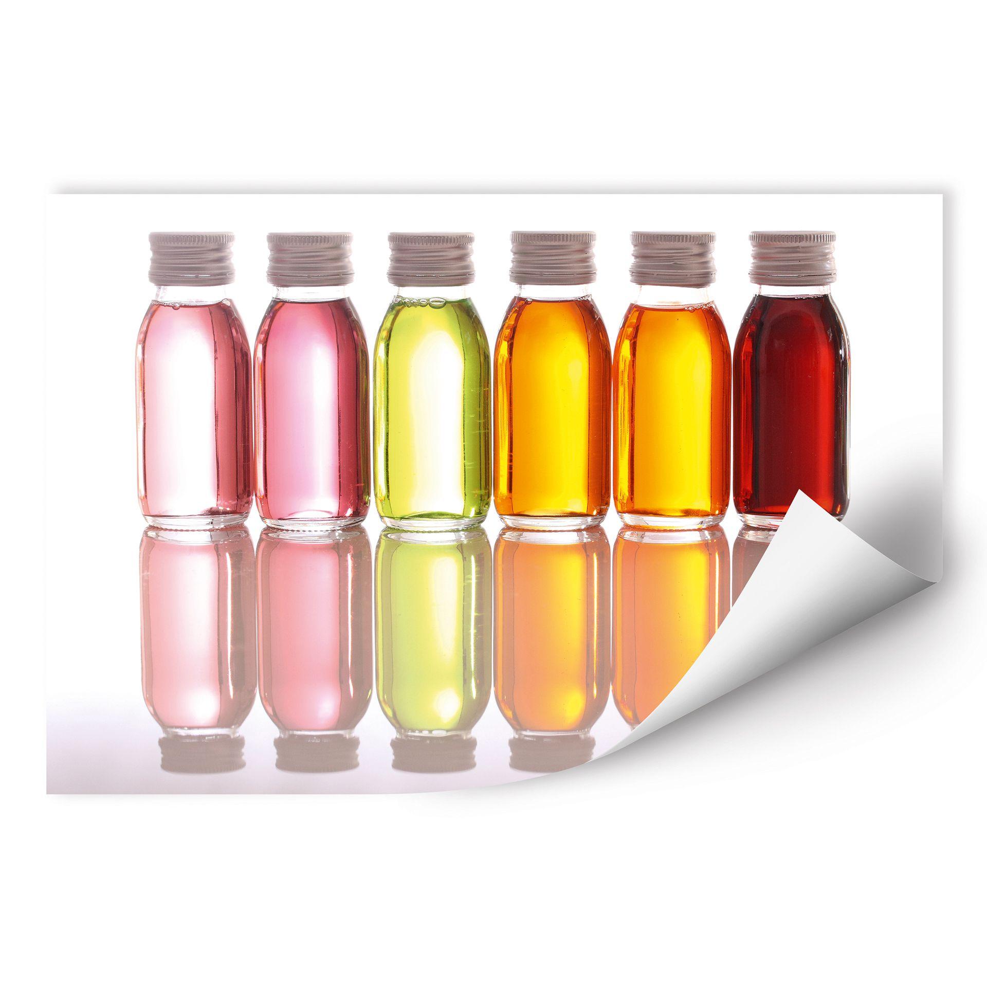 Poster autocollant - W - Bouteilles d'Huile