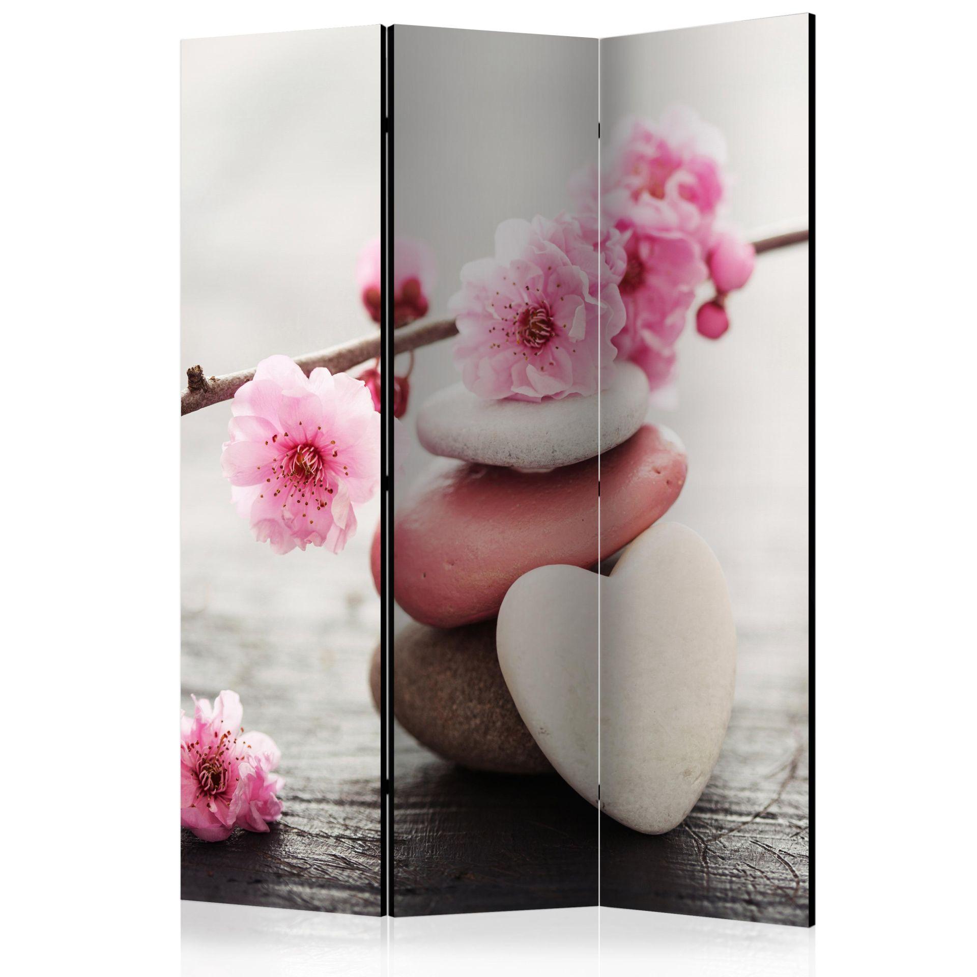 Rumdeler - Blomstret Zen-delikatesse, 3-delt - 135x172 cm
