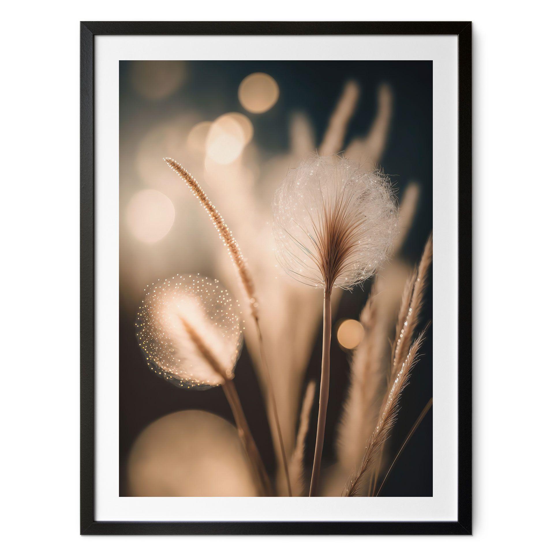 Póster Boho hierbas en luz dorada - Treechild