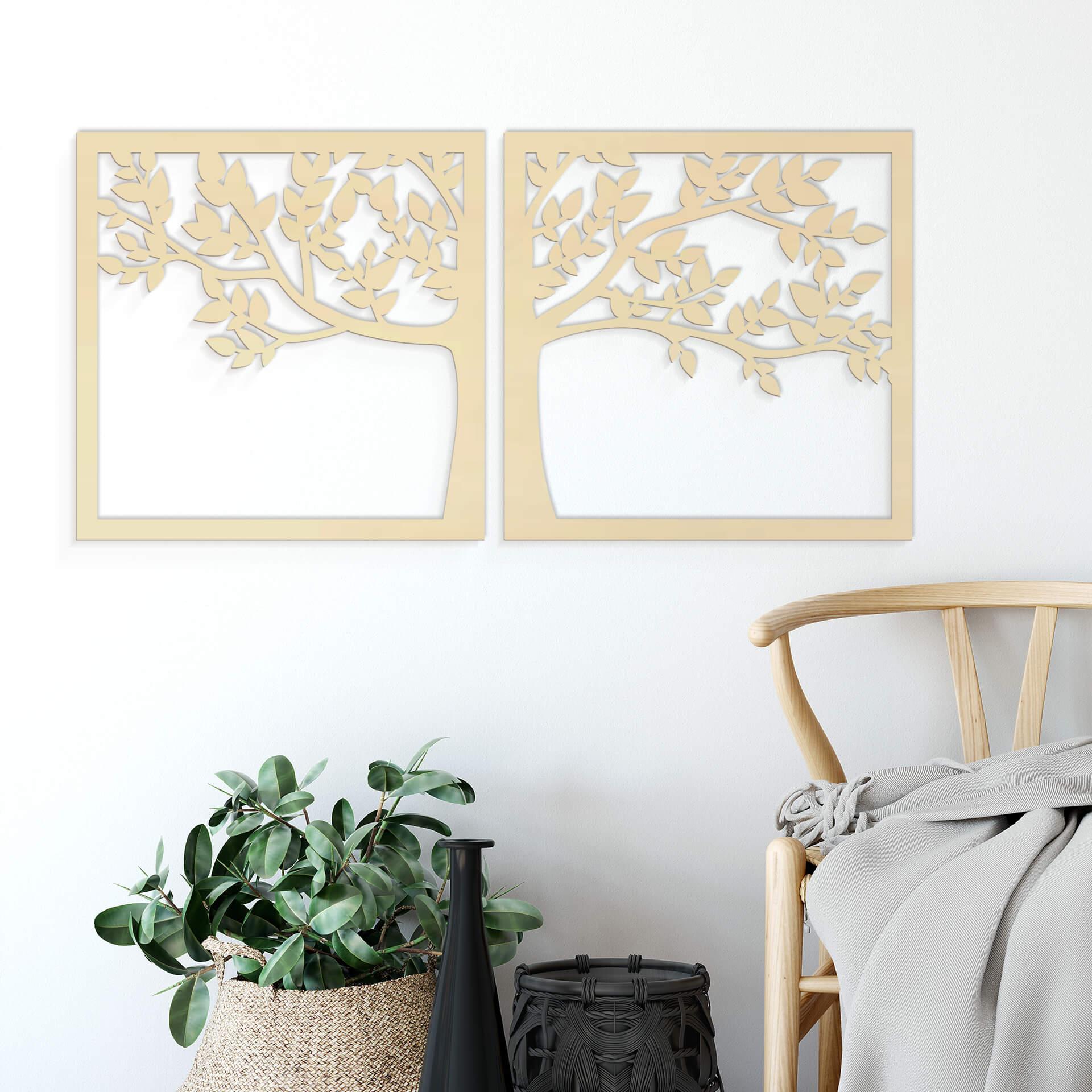 Arte en madera de álamo - Árbol magnífico (2 partes)