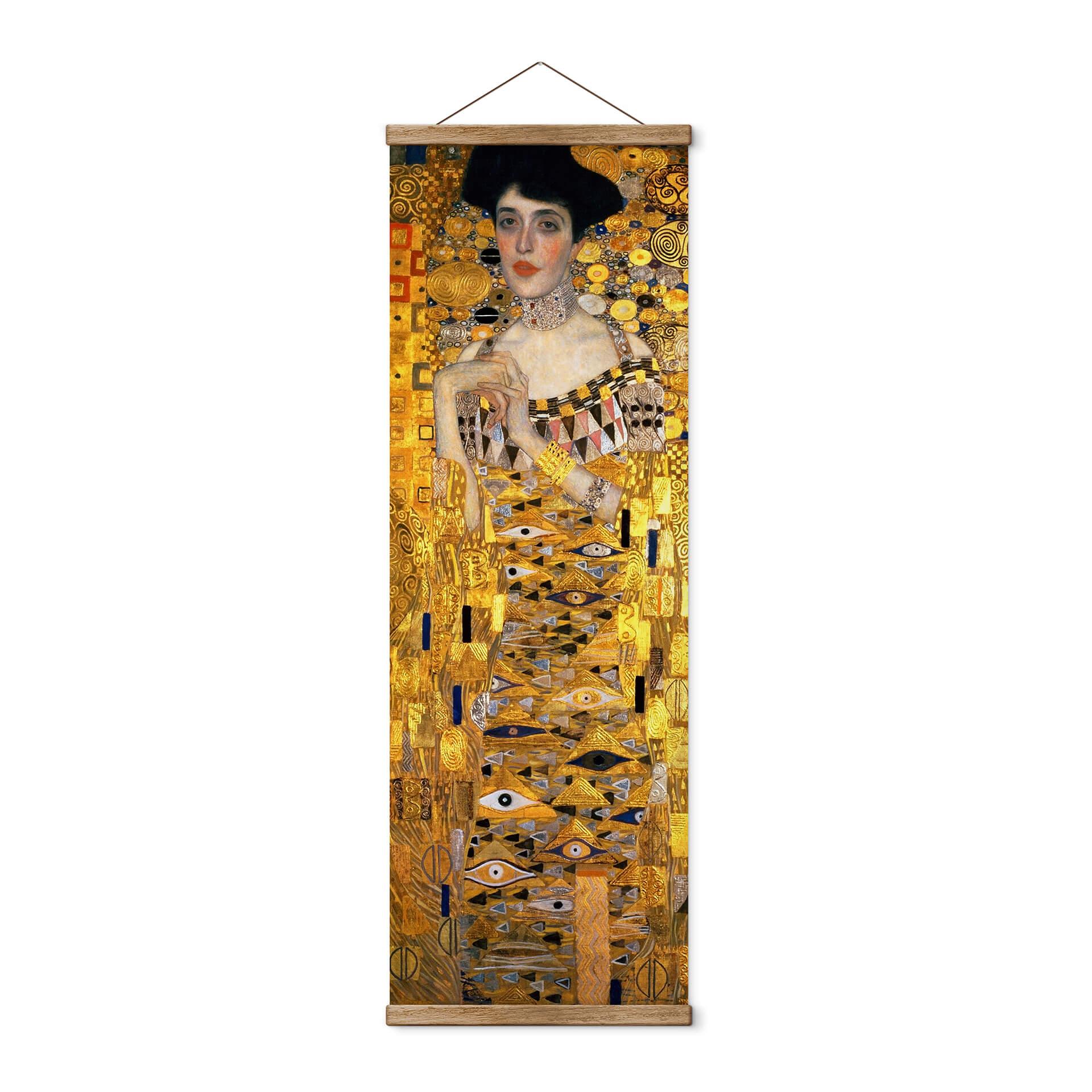 Póster de tela Klimt - Retrato de Adele Bloch-Bauer - Panorama