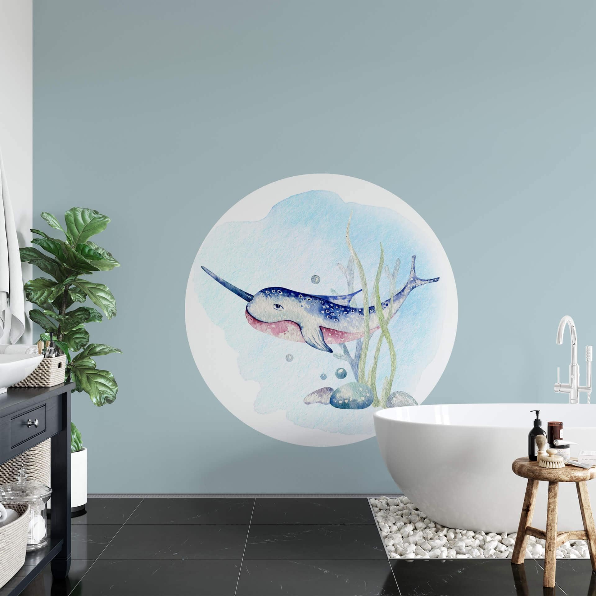 Sticker mural Kvilis - Espadon - Rond