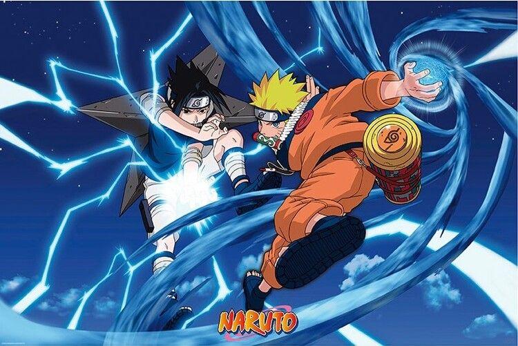Poster, film poster Naruto Shippuden - Naruto & Sasuke 91,5x61 cm