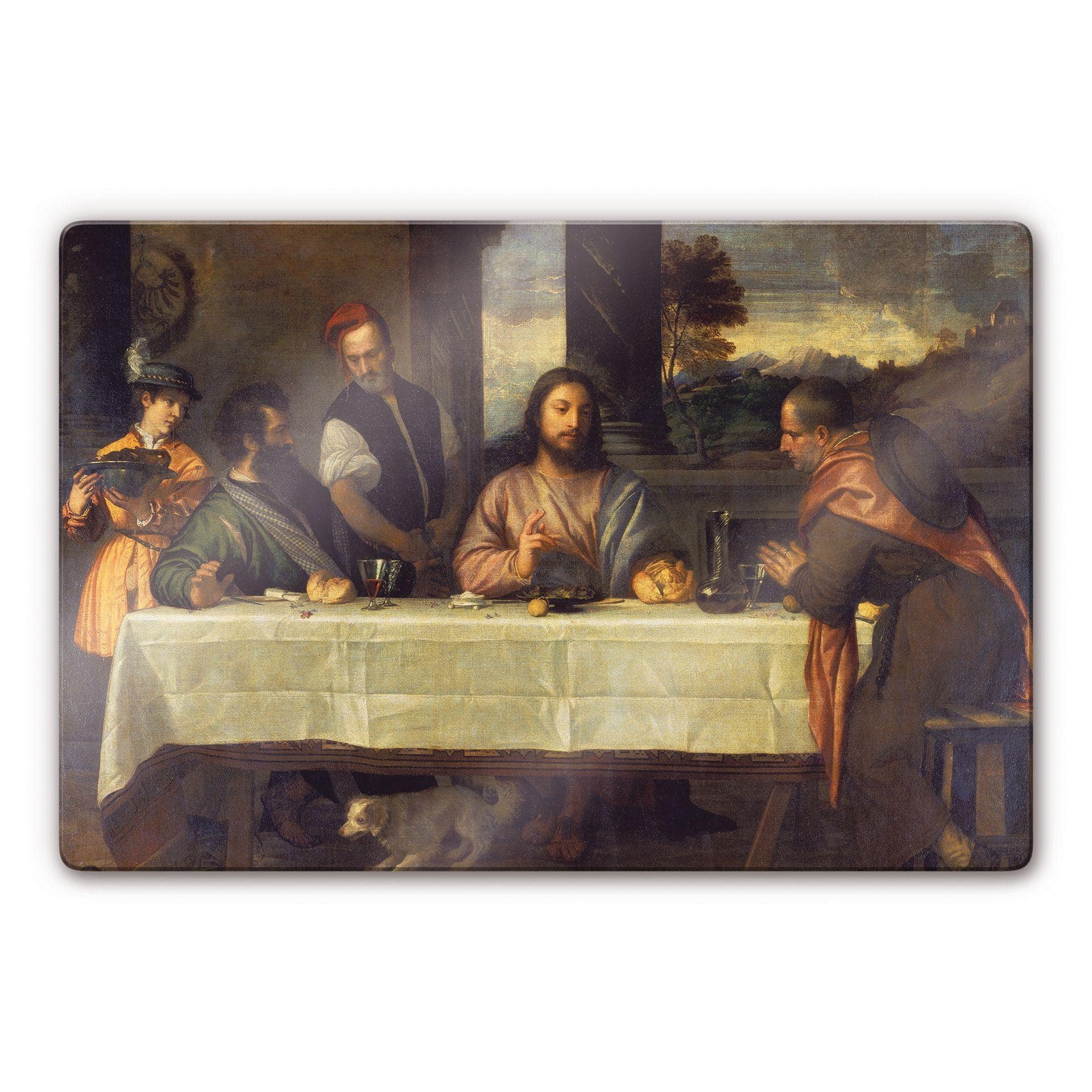 Tableau en verre - Titien - Les Pèlerins d’Emmaüs