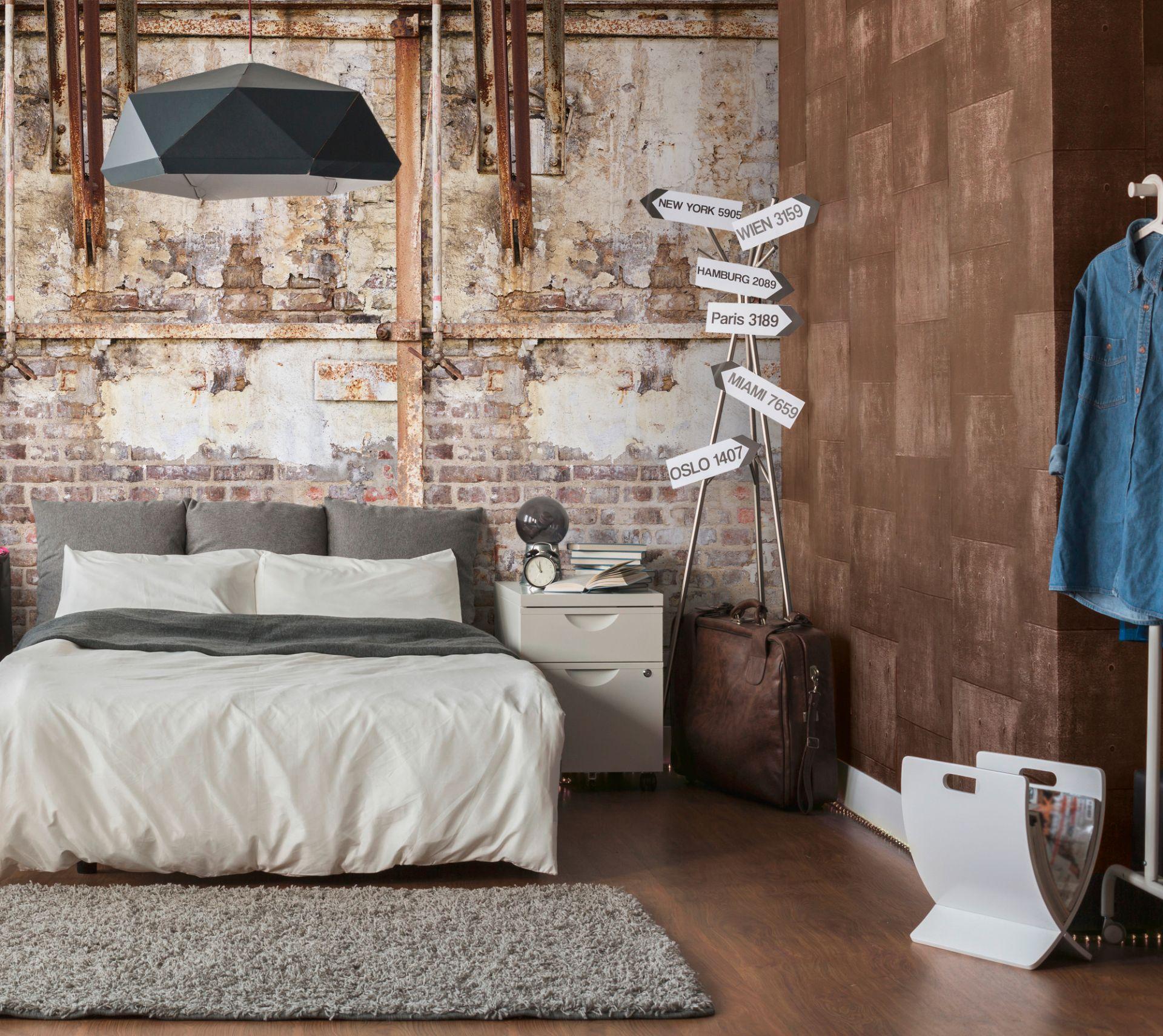 tapet fabriksgulv creme brun - non-woven tapet arkitektur Livingwalls - mat og glat