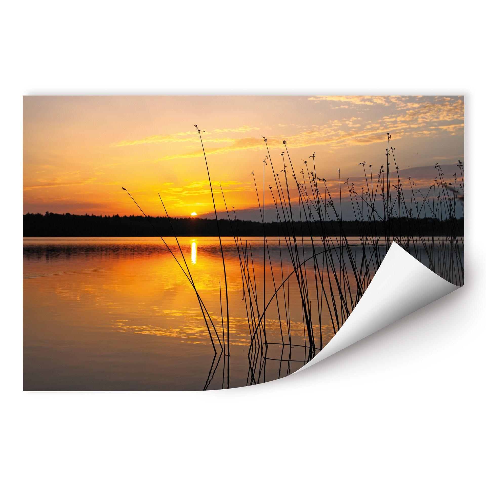 Muurprints Zonsondergang boven zee