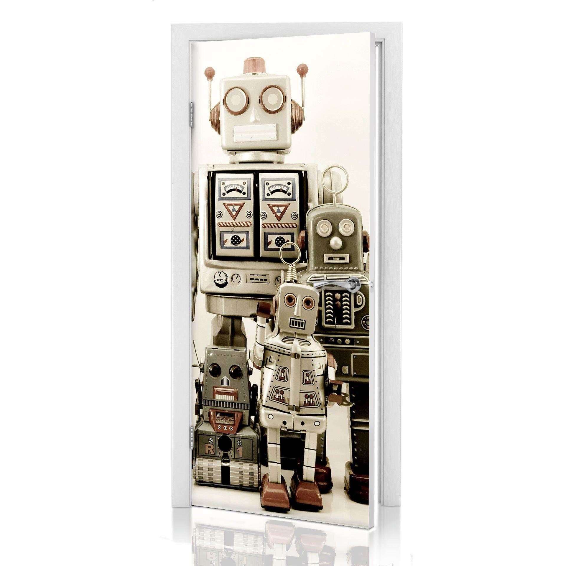 Türdesign Versammlung der Roboter 91x200 cm
