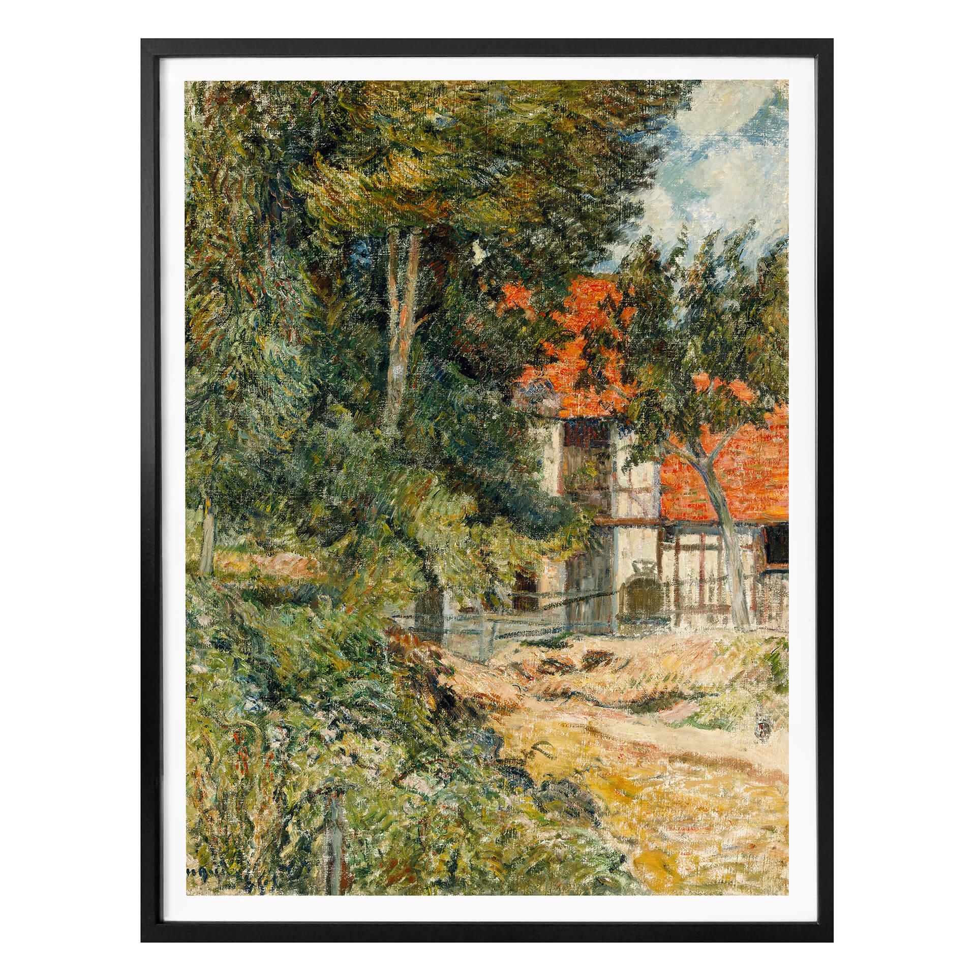 Plakat - Gauguin - Træhus i Normandiet