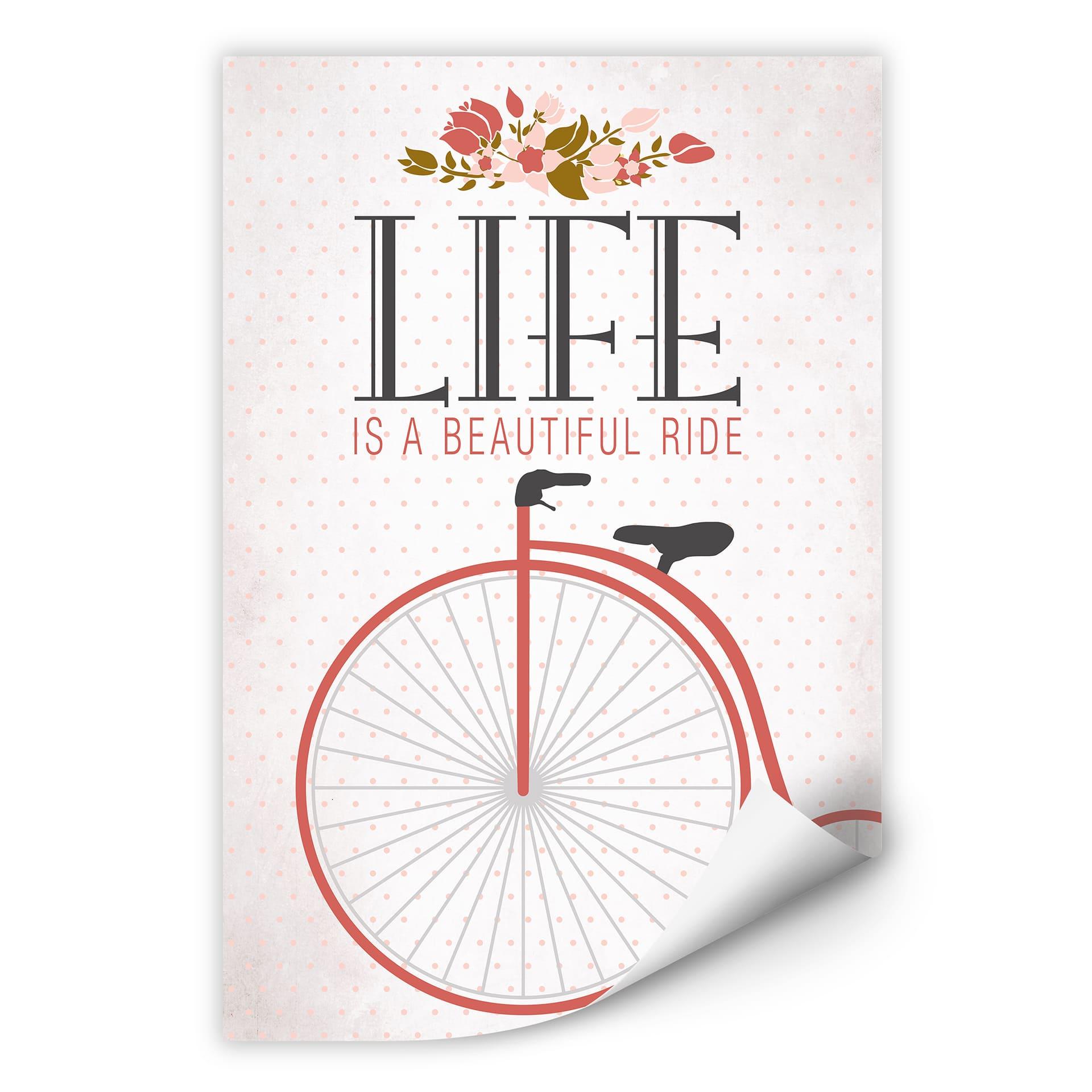Muurprints Life is a beautiful Ride