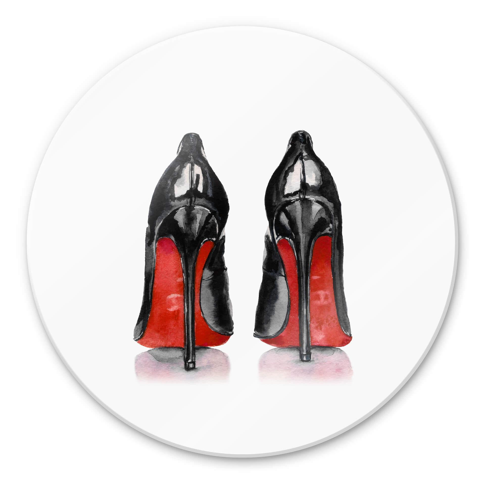 Tableau en verre - Talon aiguille - Rond