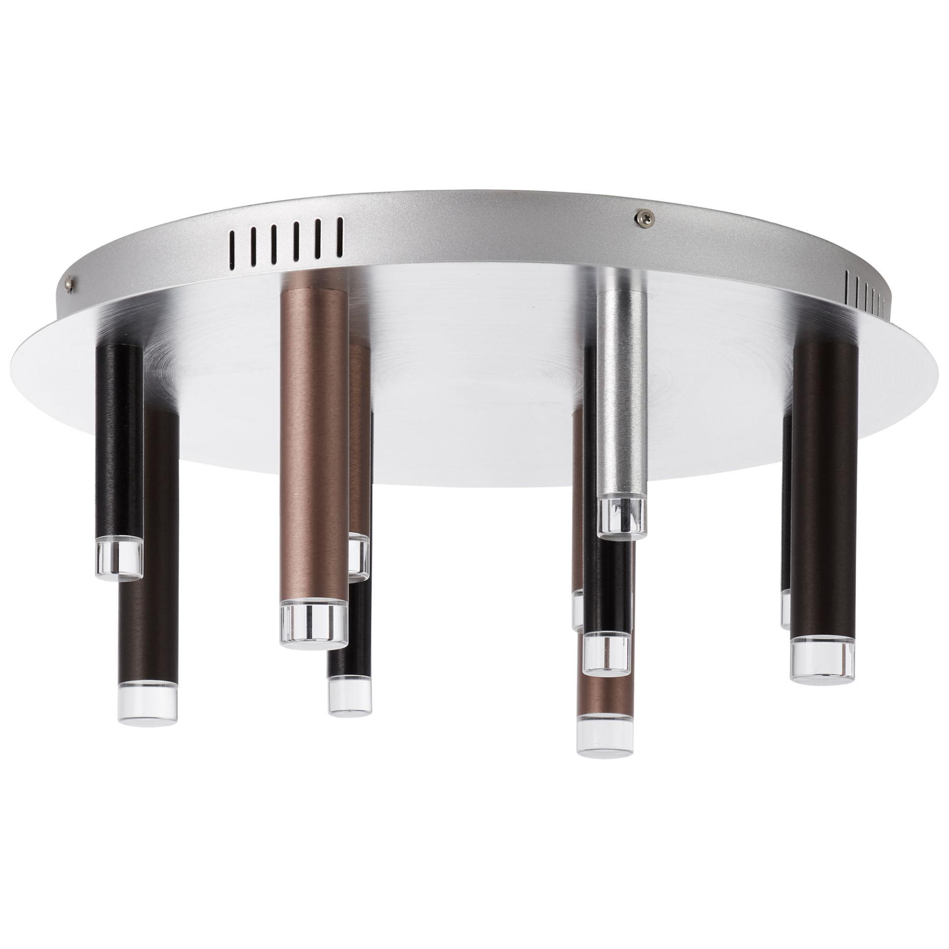 Deckenleuchte Eddy, braun, 21,5 x 50,5 cm, Metall Deckenlampe