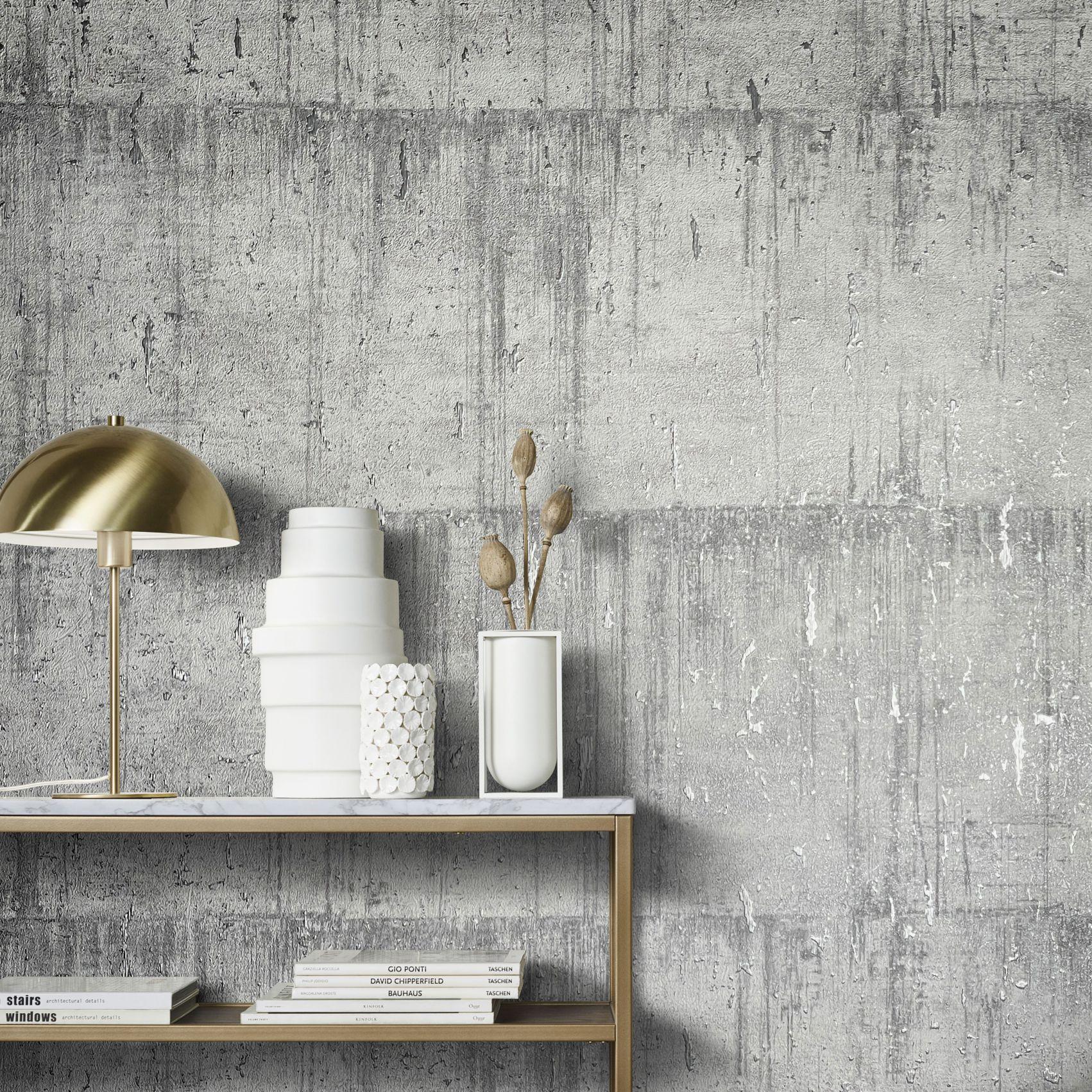 tekstureret tapet, fleece tapet Natural Opulence grå