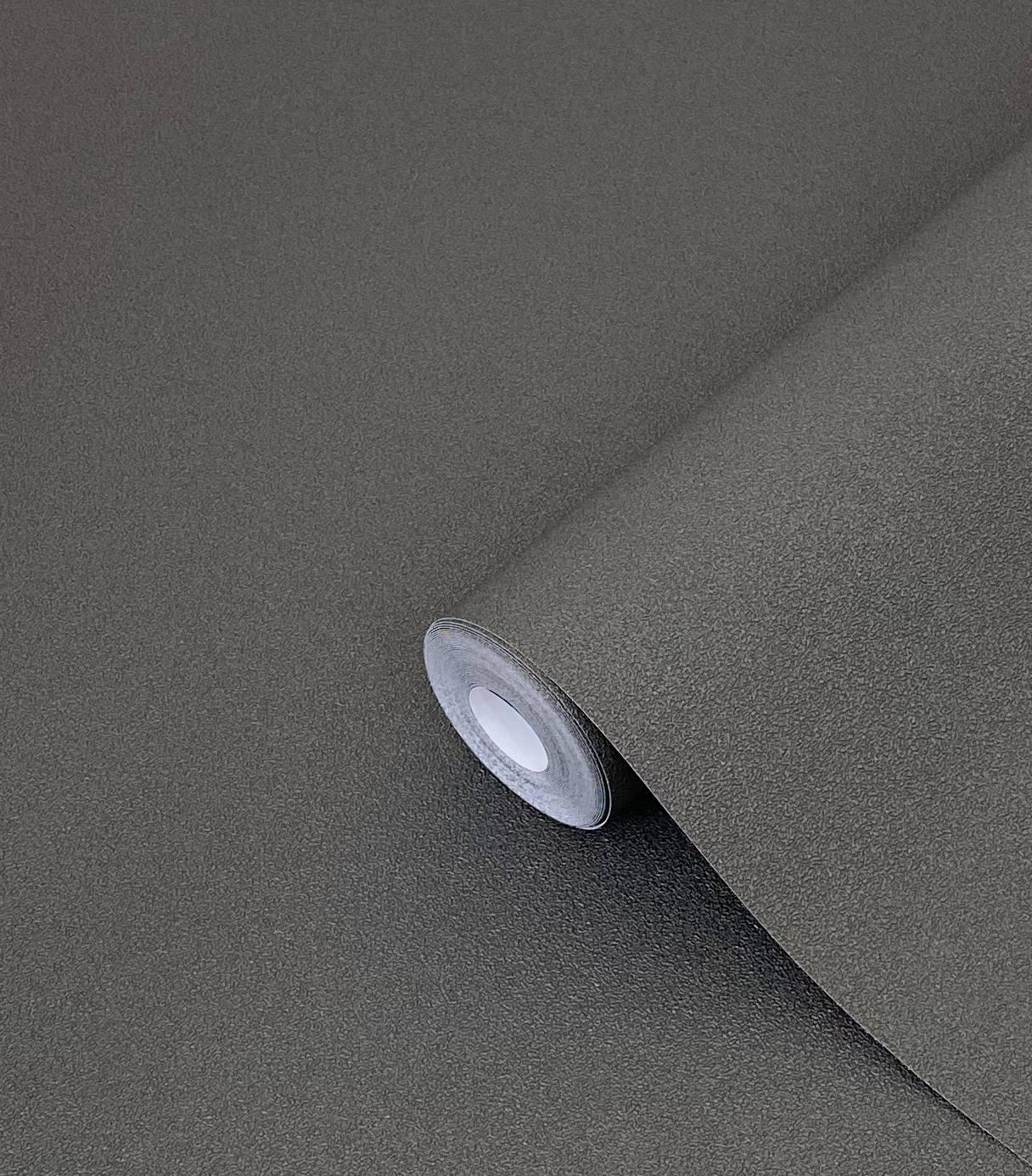 Non-woven tapet i høj kvalitet med tekstureret sort ensfarvet af Harald Glööckler