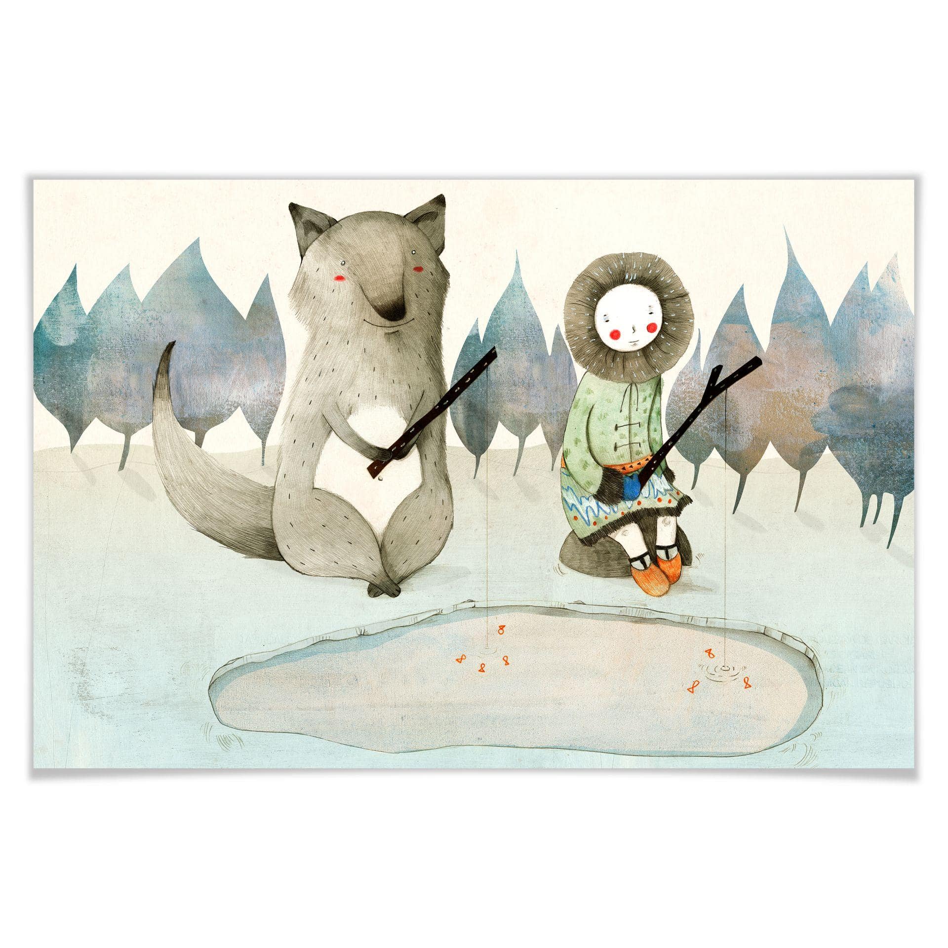 Poster - Loske - La petite fille inuit et le loup