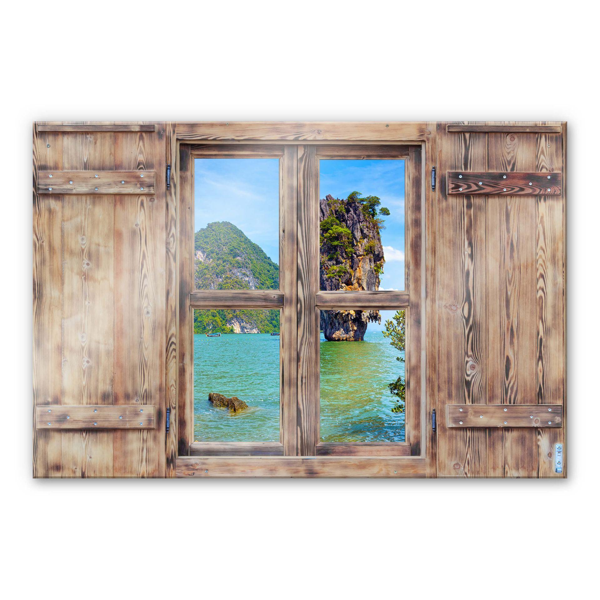 Trompe L'oeil op glas - Khao Ta Pu Island
