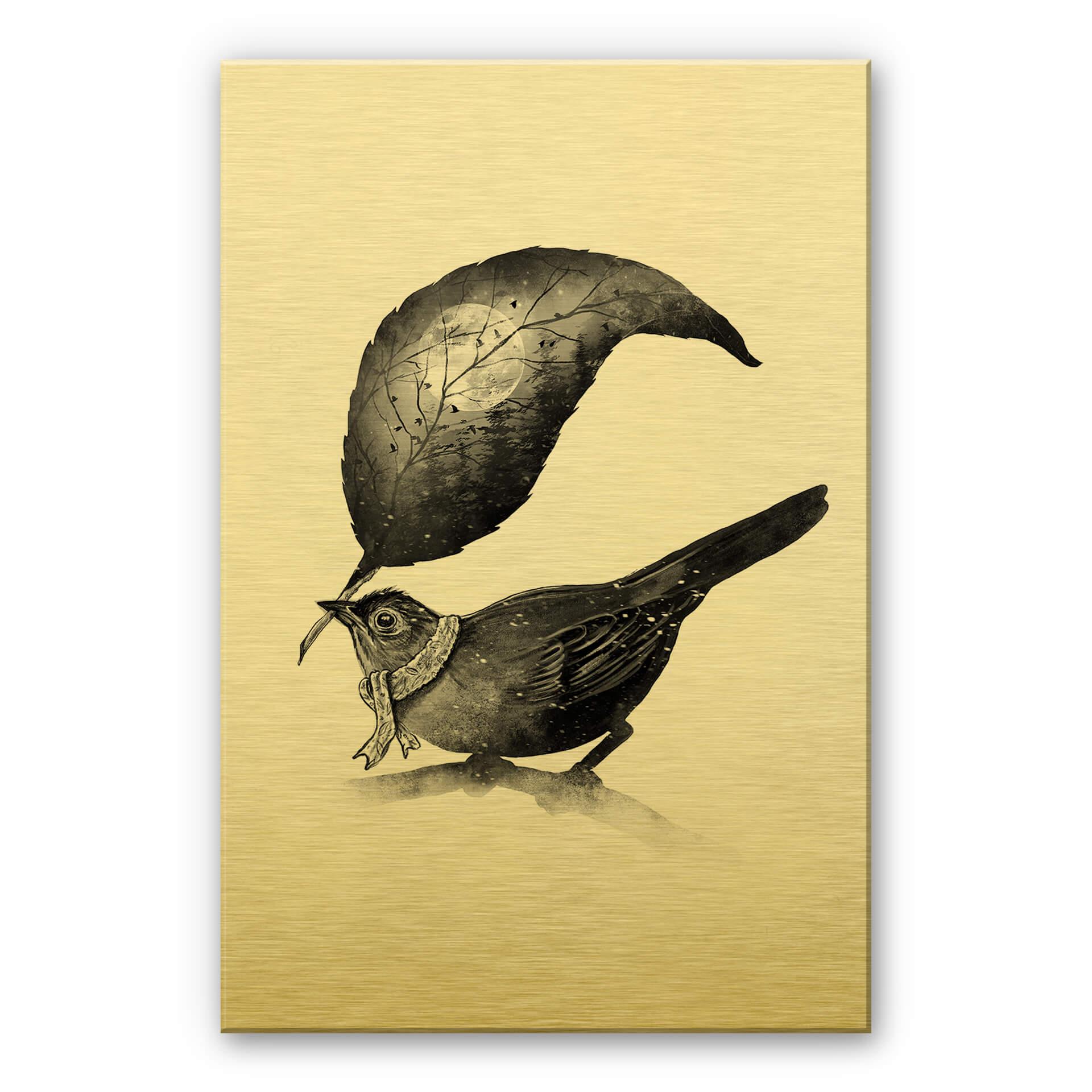 Dibond Schilderij met goud effect Nicebleed - the Messenger