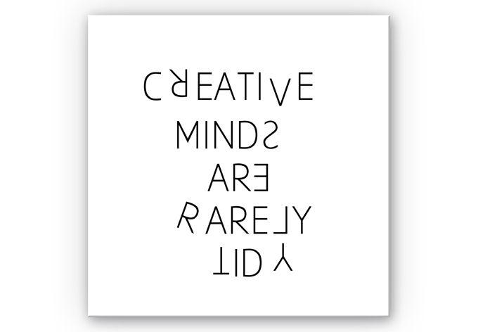 Tekstbord Creative Minds