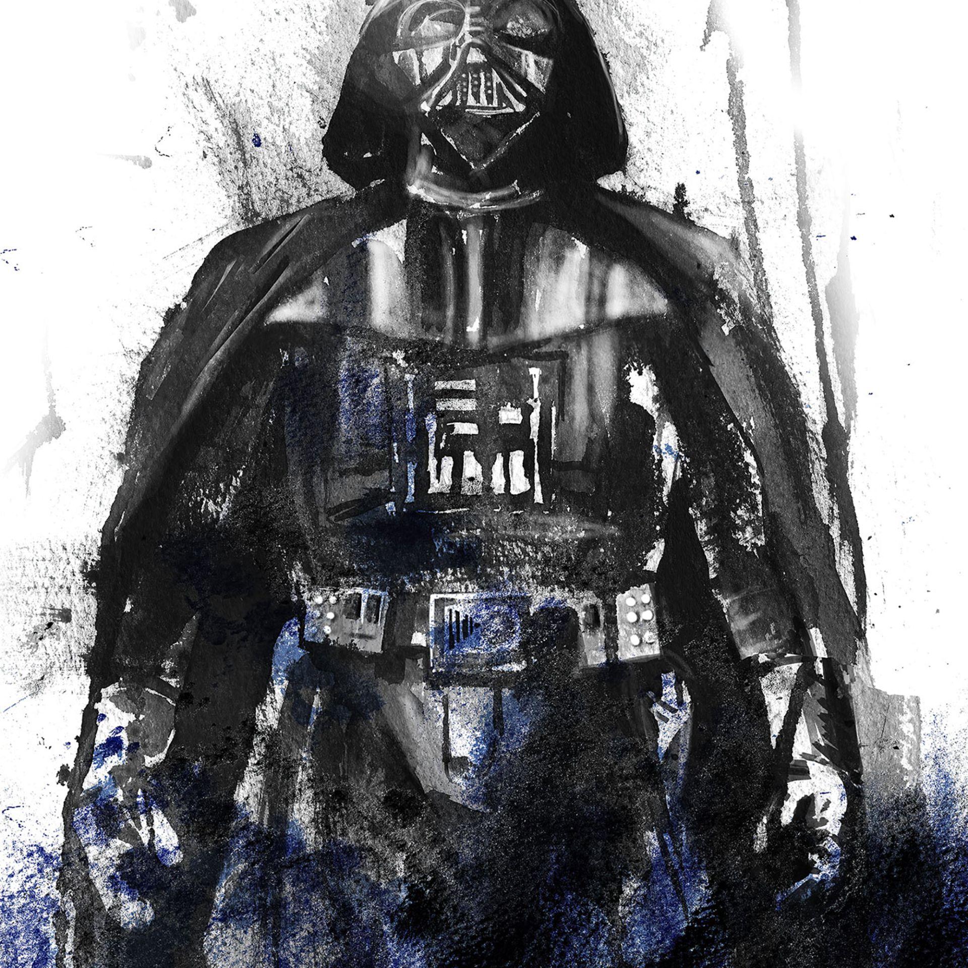 Vlies Fototapete - Star Wars Watercolor Vader - 200 x 280 cm