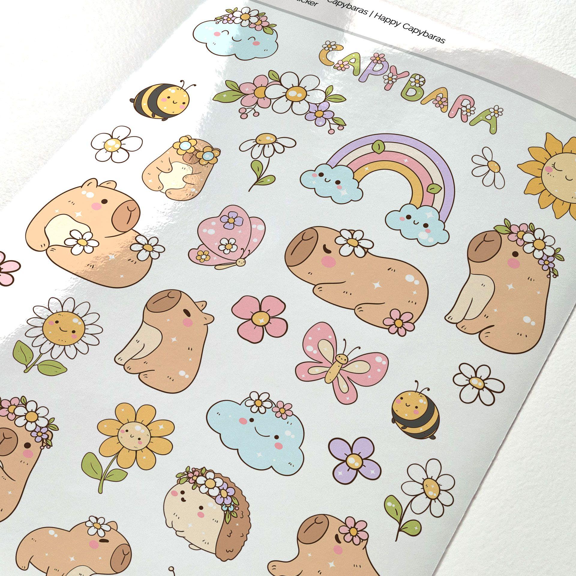 Wallsticker Klistermærker Sjove kapivarer