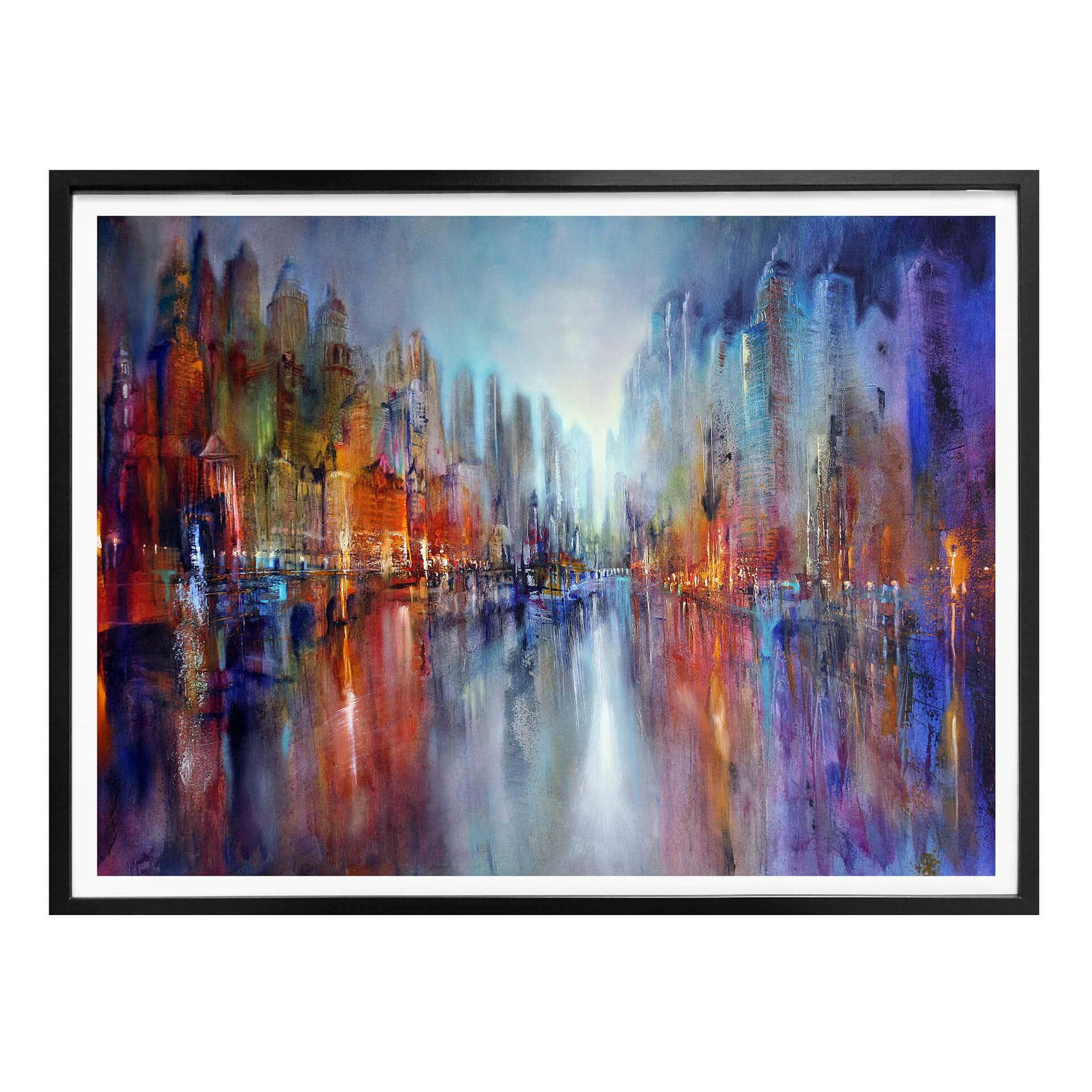 Póster Schmucker - Ciudad junto al río