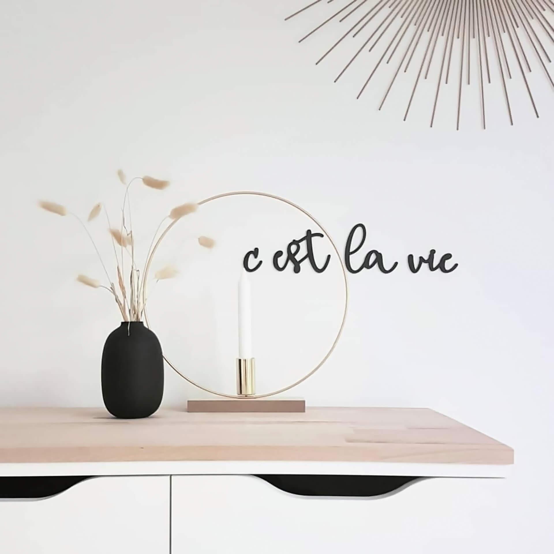 MDF - Trædekoration - C'est la vie