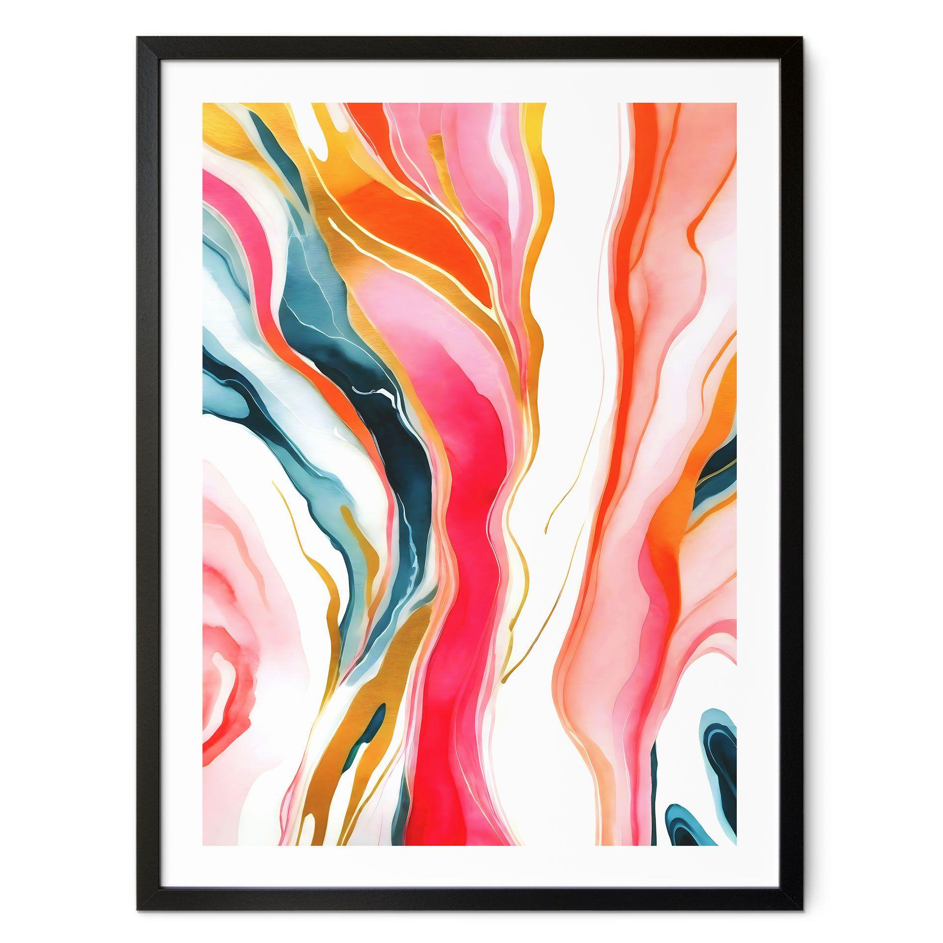 Póster Abstracto jaspeado de colores - Gokhale