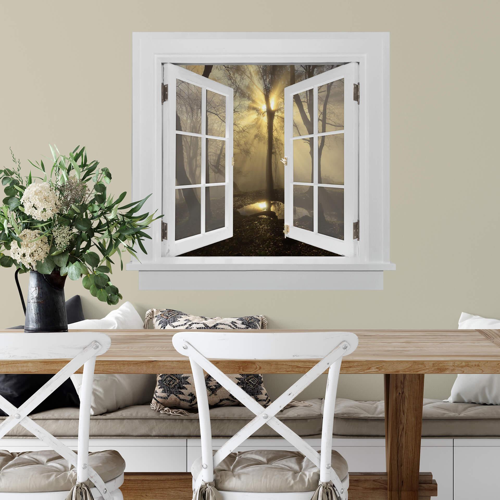 3D Wallsticker vindue firkantet - Cuadrado - Lys