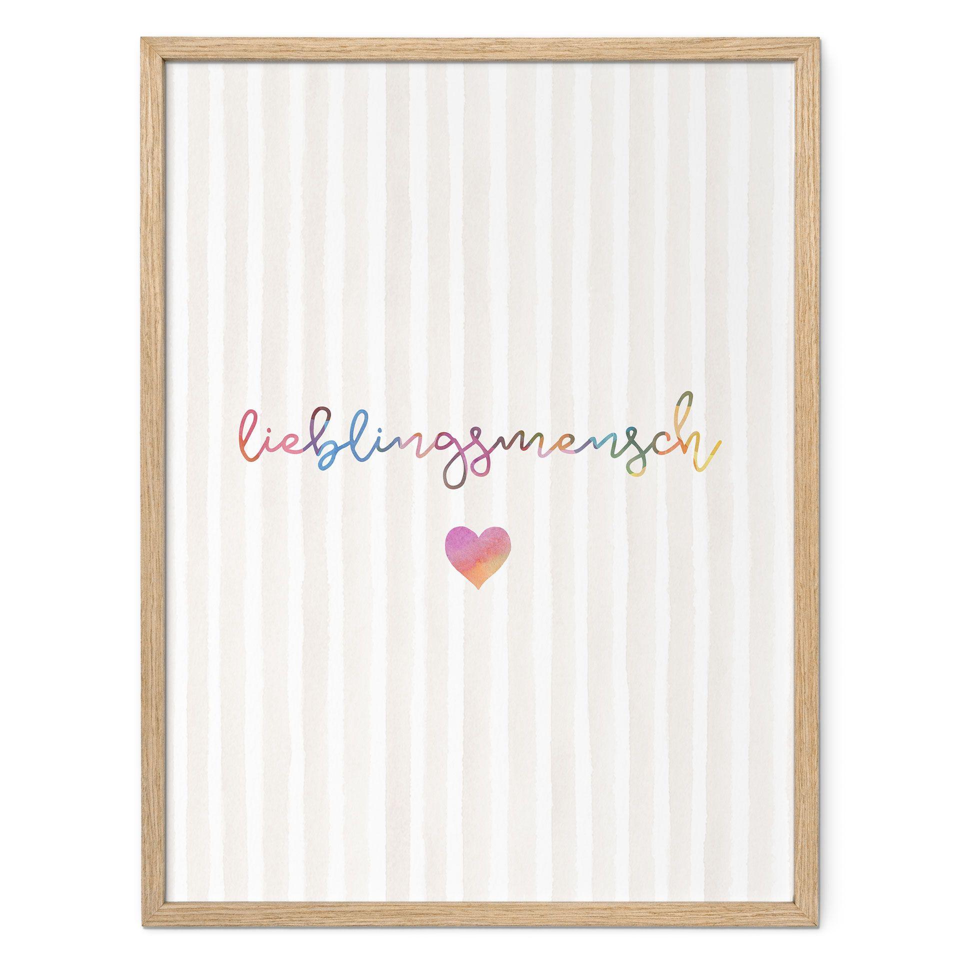 Typografi Plakat favoritperson med et hjerte