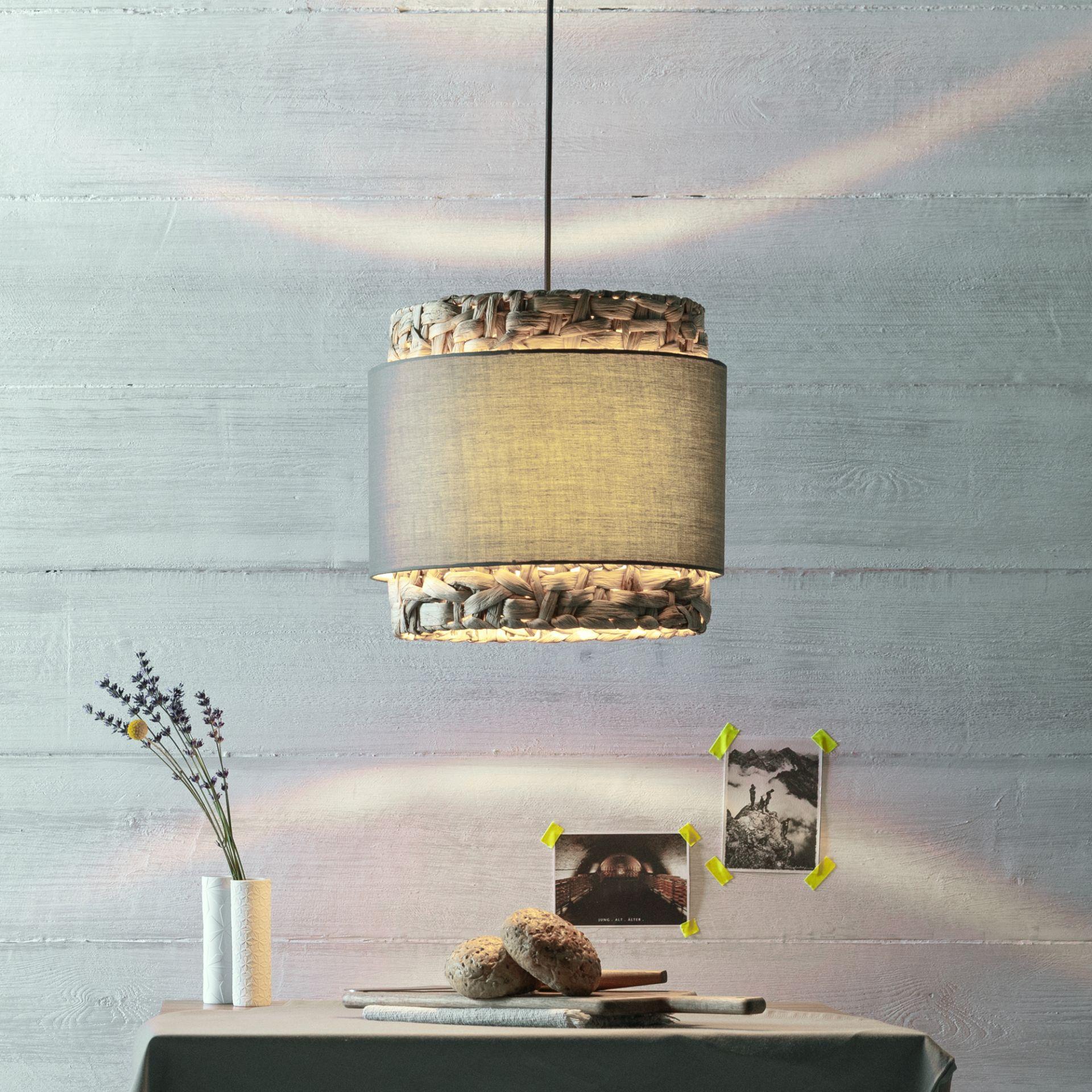Pendelleuchte Till, beige, 140 x 35 cm, Textil Lampe
