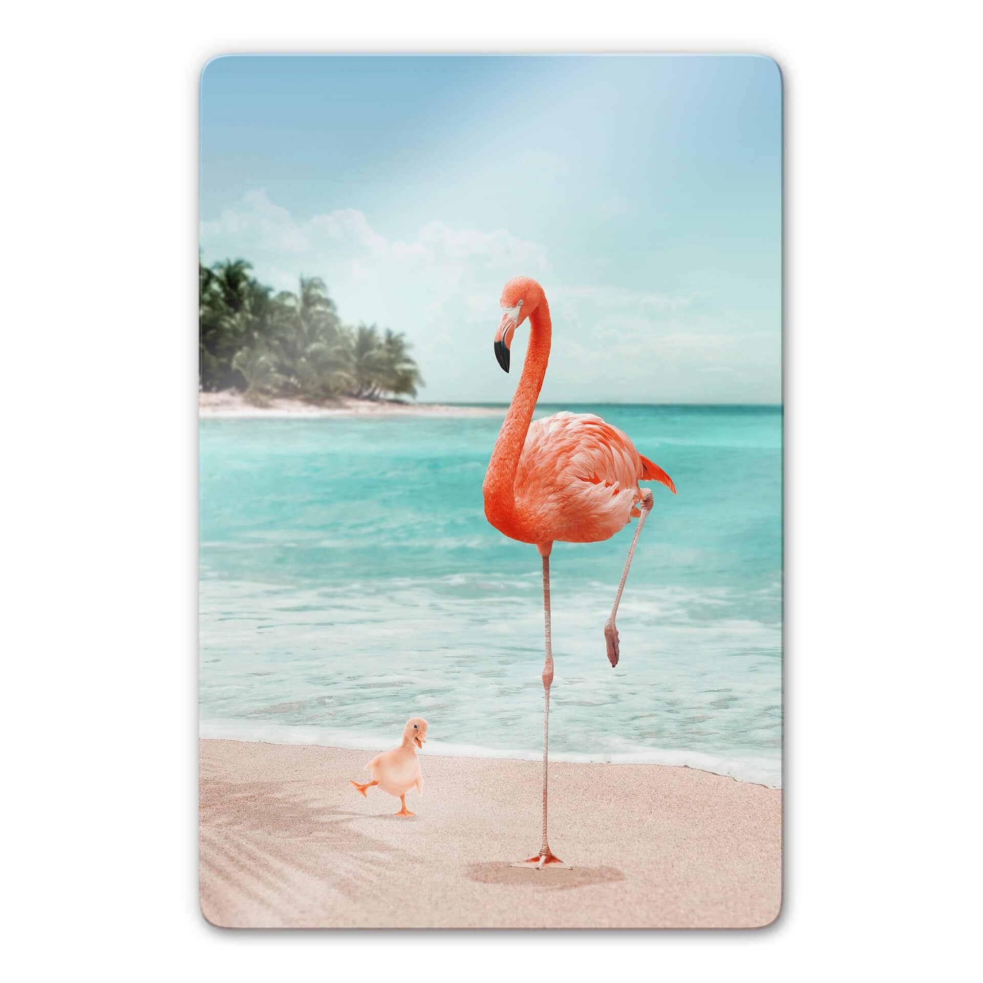 Tableau en verre Loose – Wannabe Flamingo