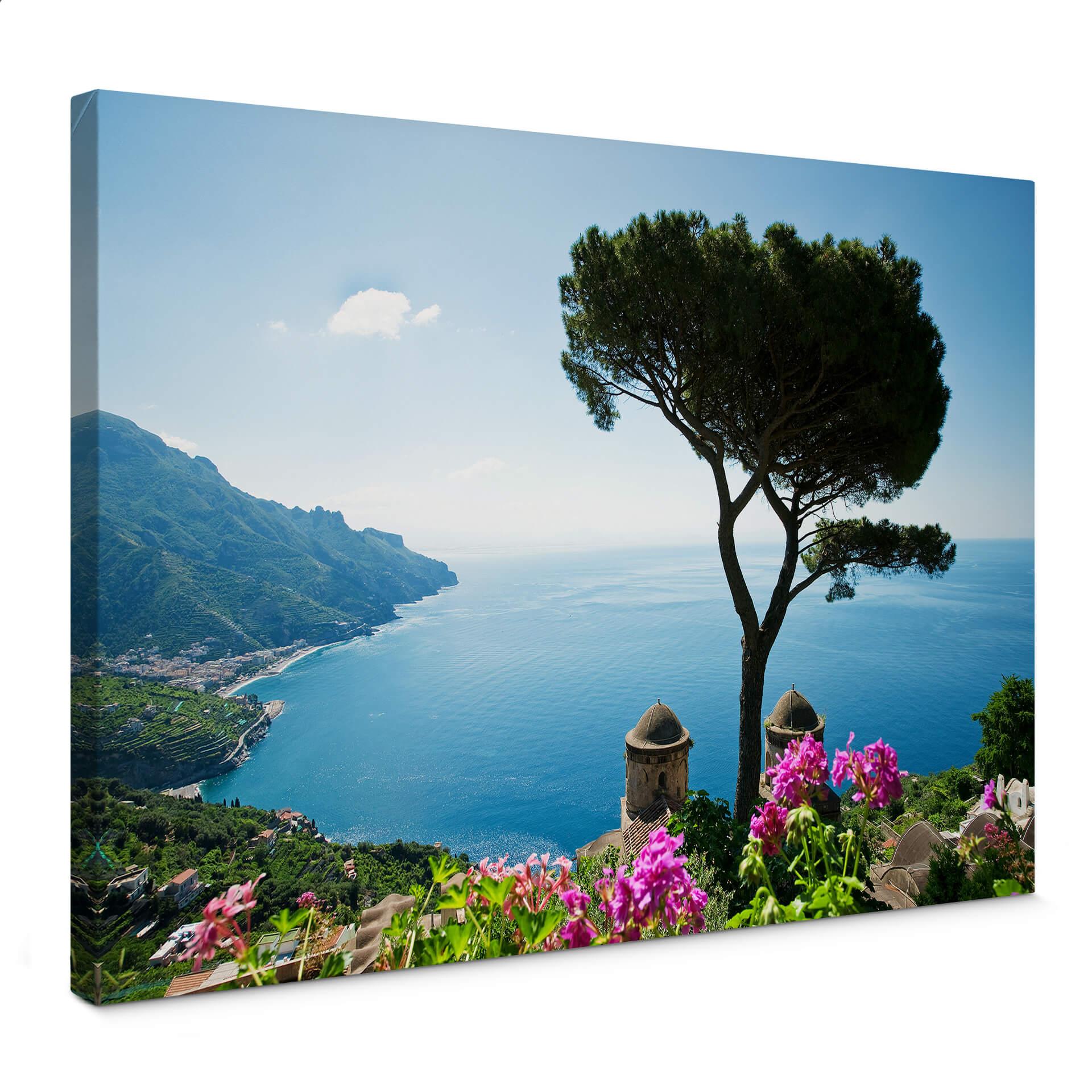 Vista en lienzo de la Costa Amalfitana