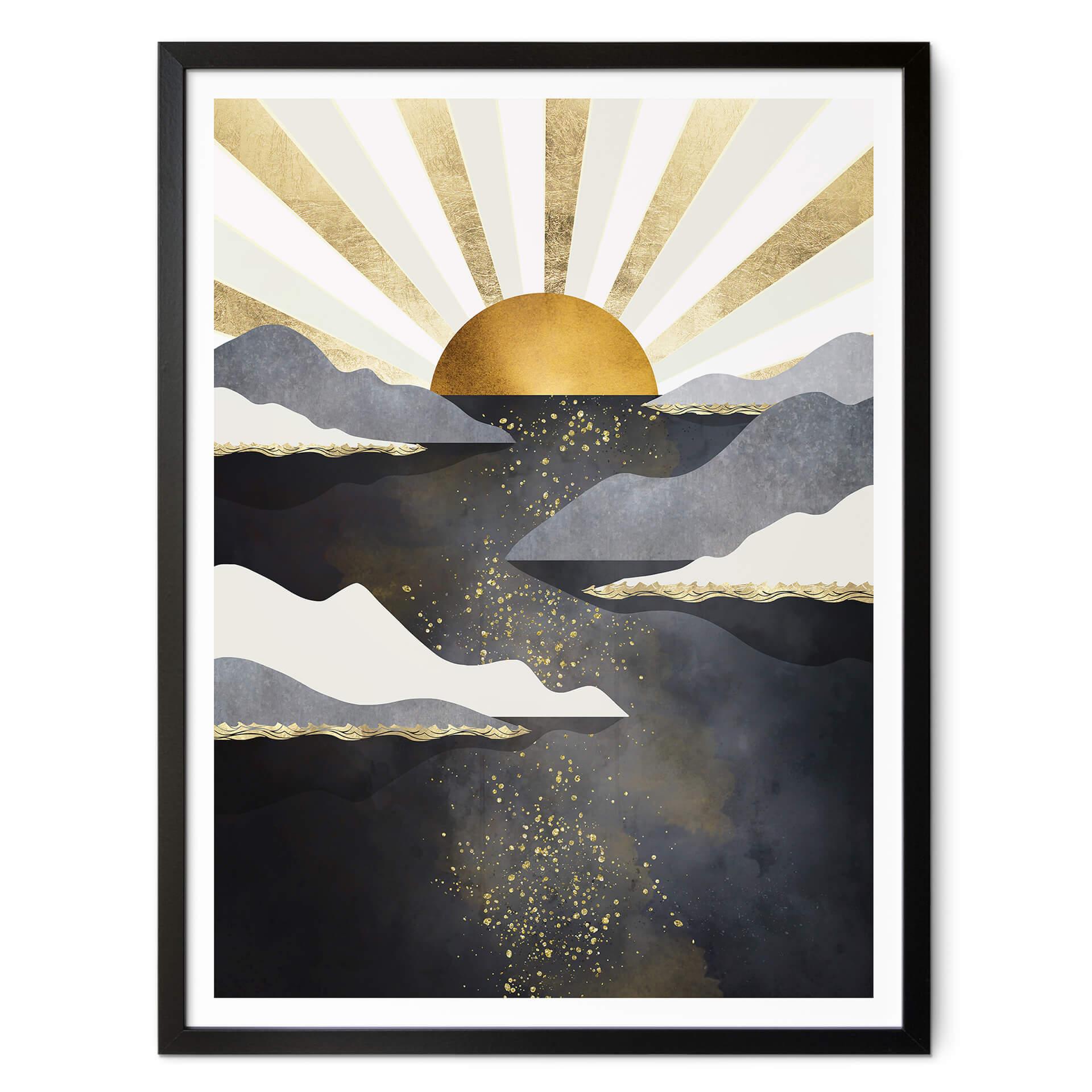 Póster SpaceFrog Designs - Amanecer Dorado