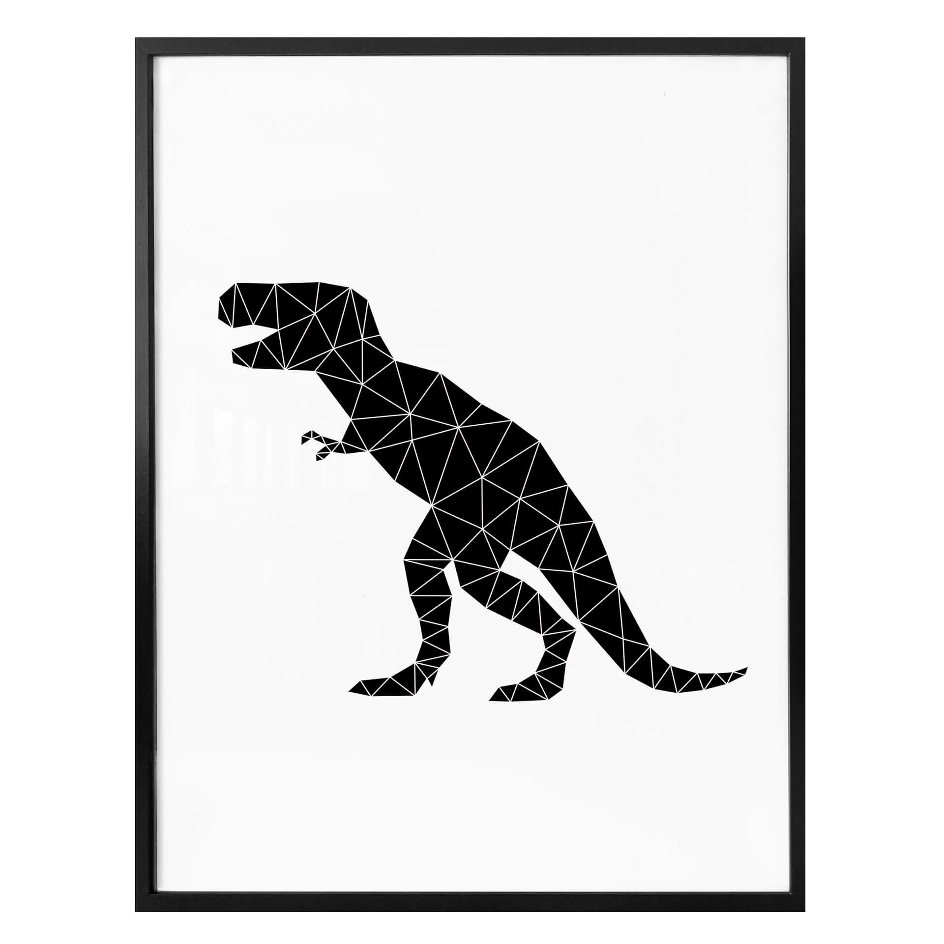 Póster Nouveauprints - Dinosaurio geométrico T-Rex
