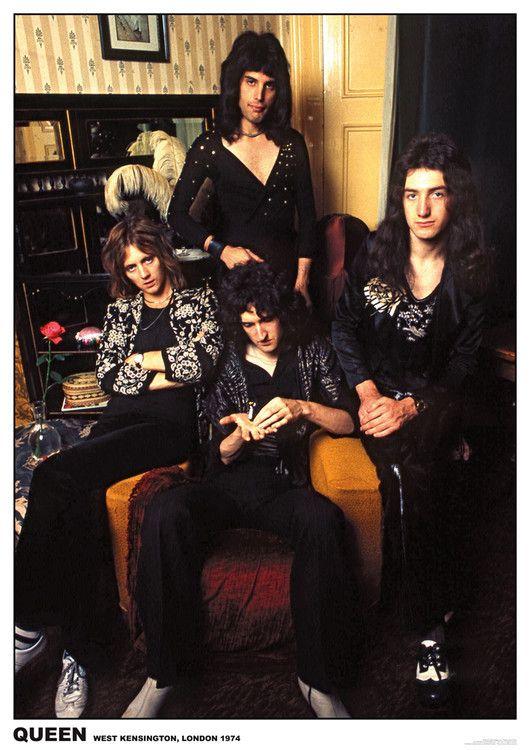Plakat Queen - London 1974, Plakat (59,4 x 84 cm)