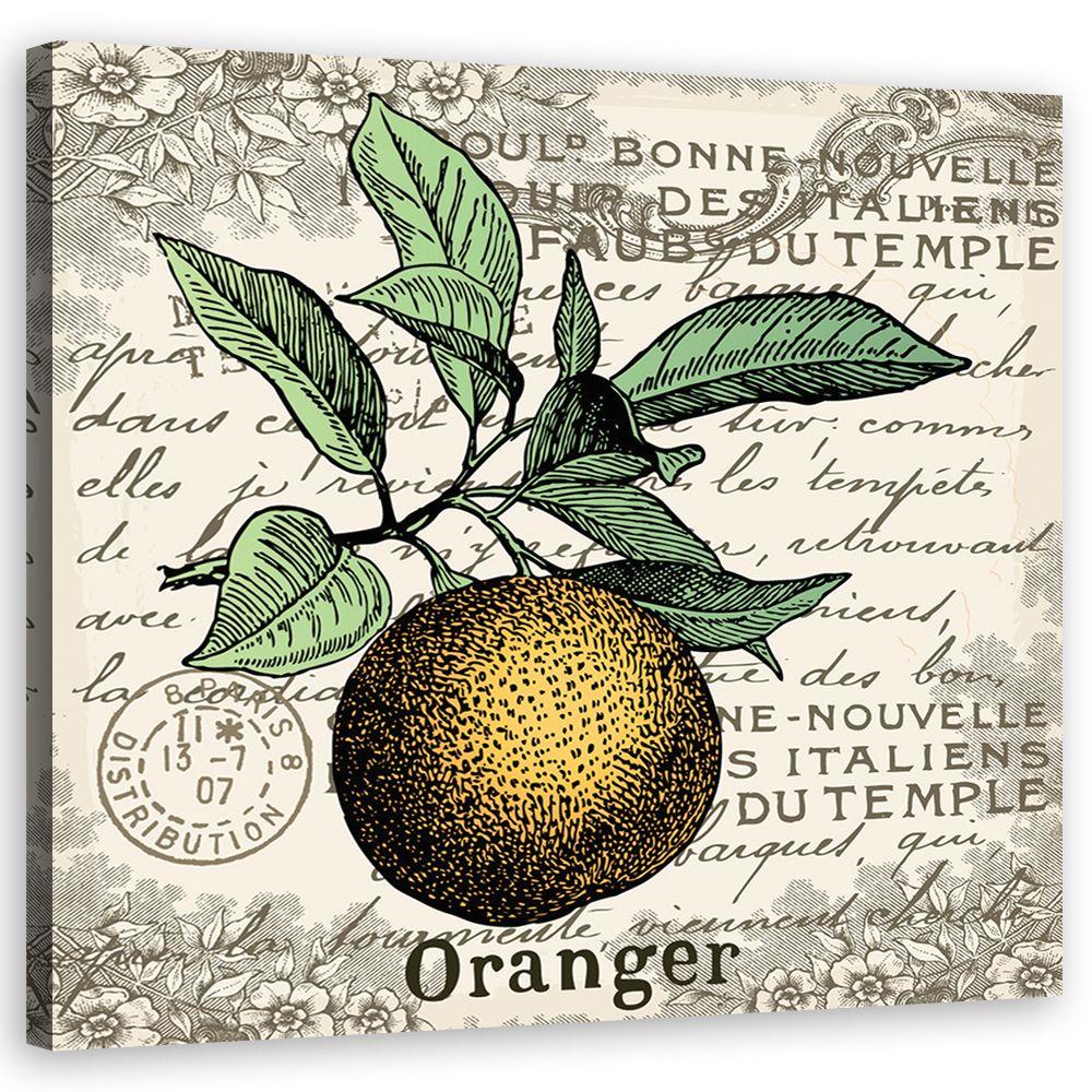 Canvasbillede, vintage orange