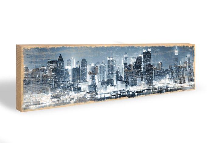 Sleutelbord New York at Night 01 + 5 Haken