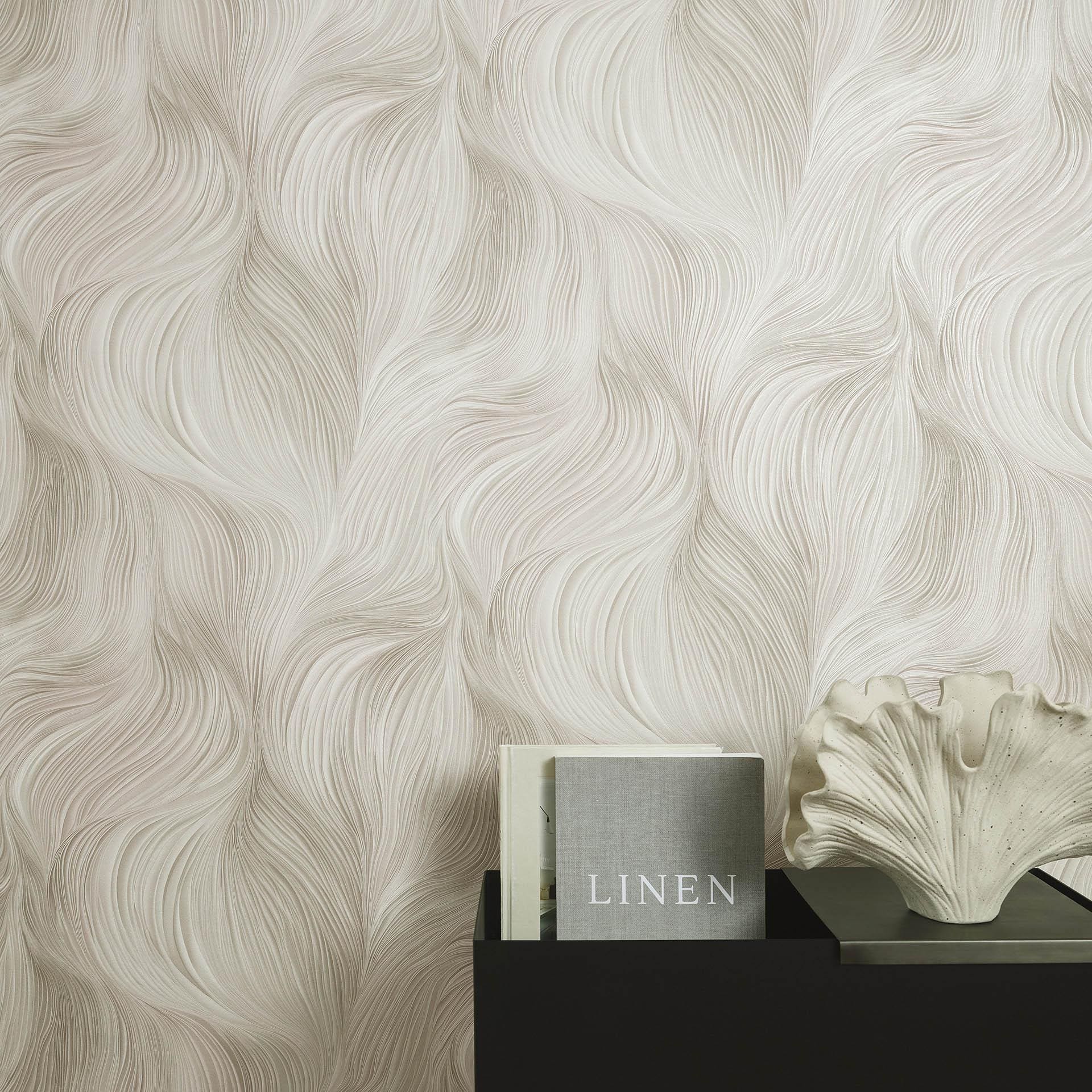 Guido Maria Kretschmer grafisk tapet Waves of Light Fashion for Walls 5 pink